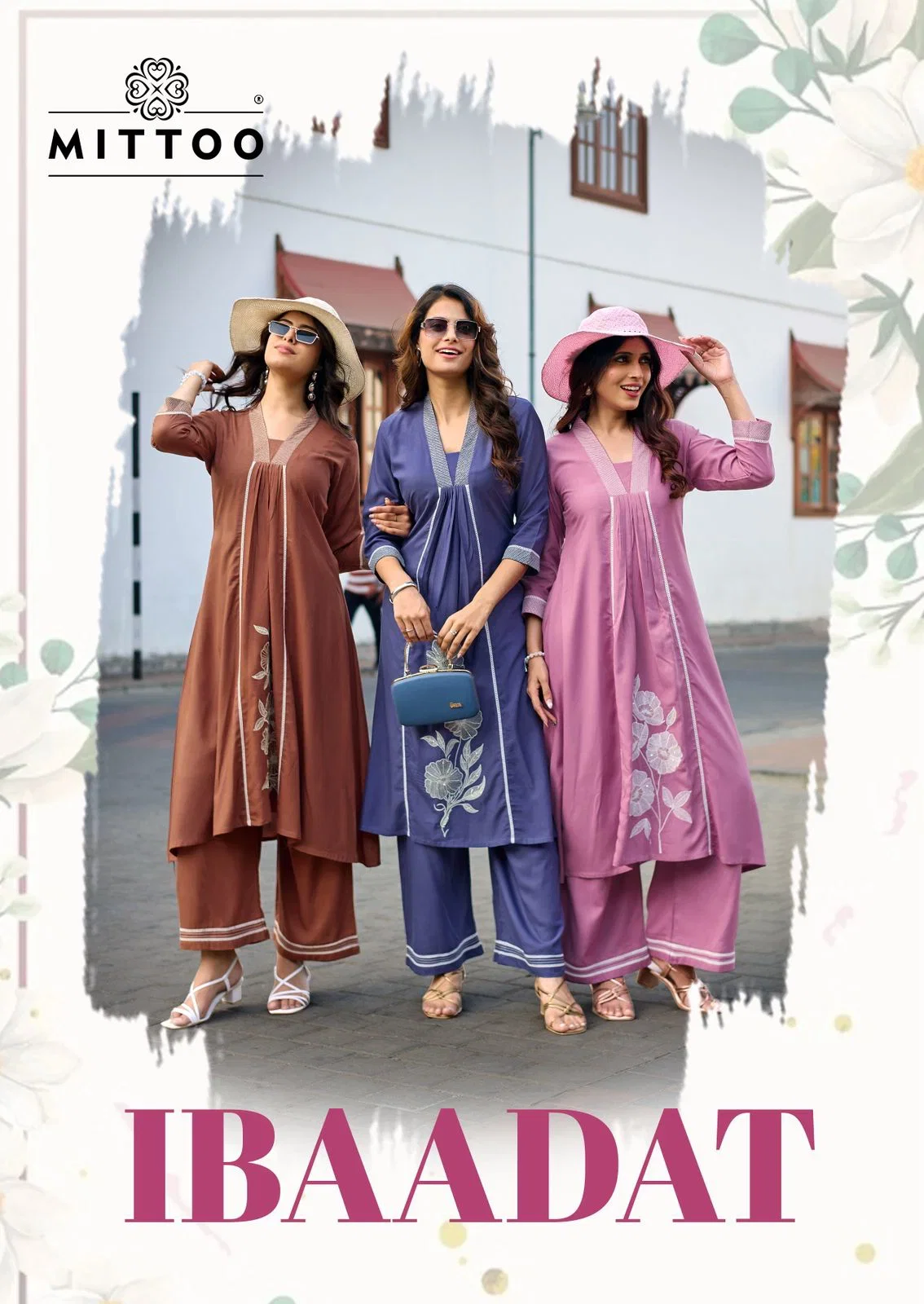 Mittoo Ibaadat Rayon Thread Worked Kurti With Bottom Collection