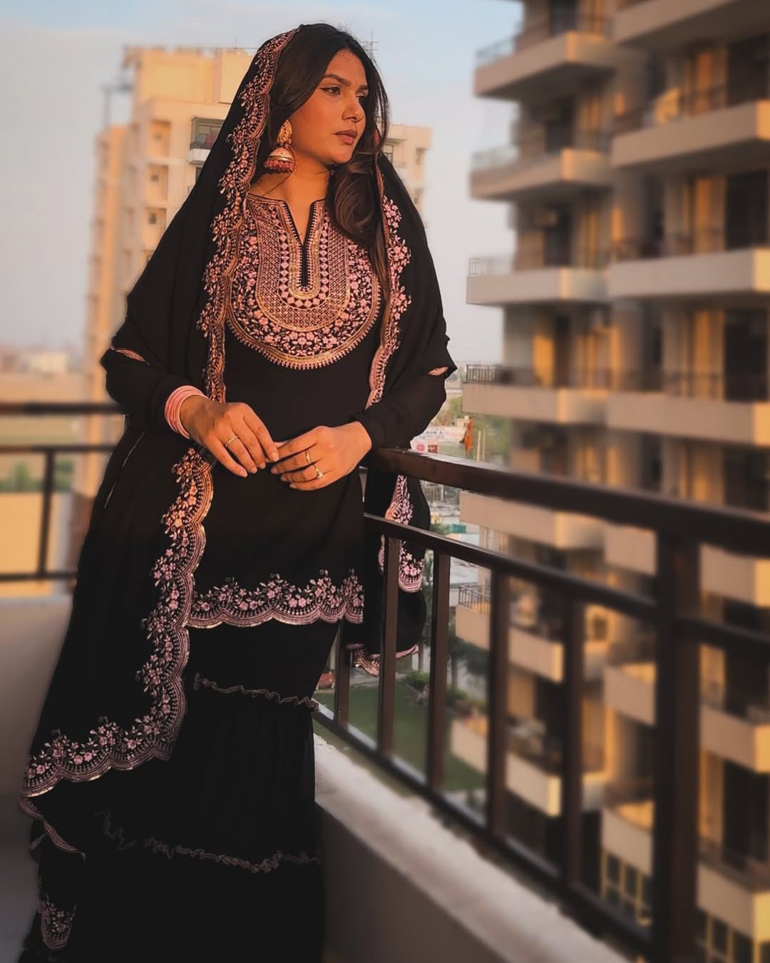 Glory KD 1537 Faux Georgette Top Sharara With Dupatta