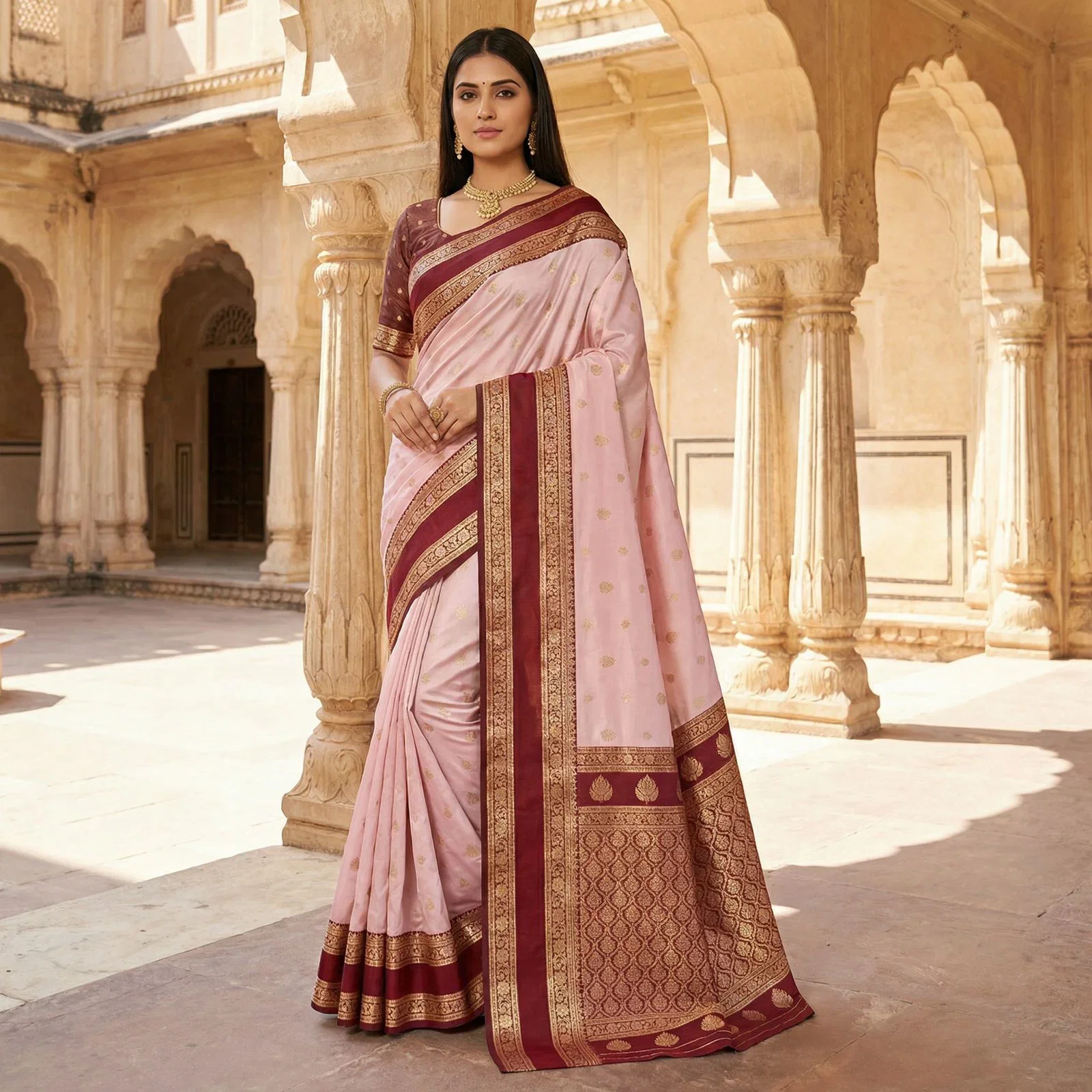 Mb 3324 Banarasi Silk Zari Weaving Saree Collection