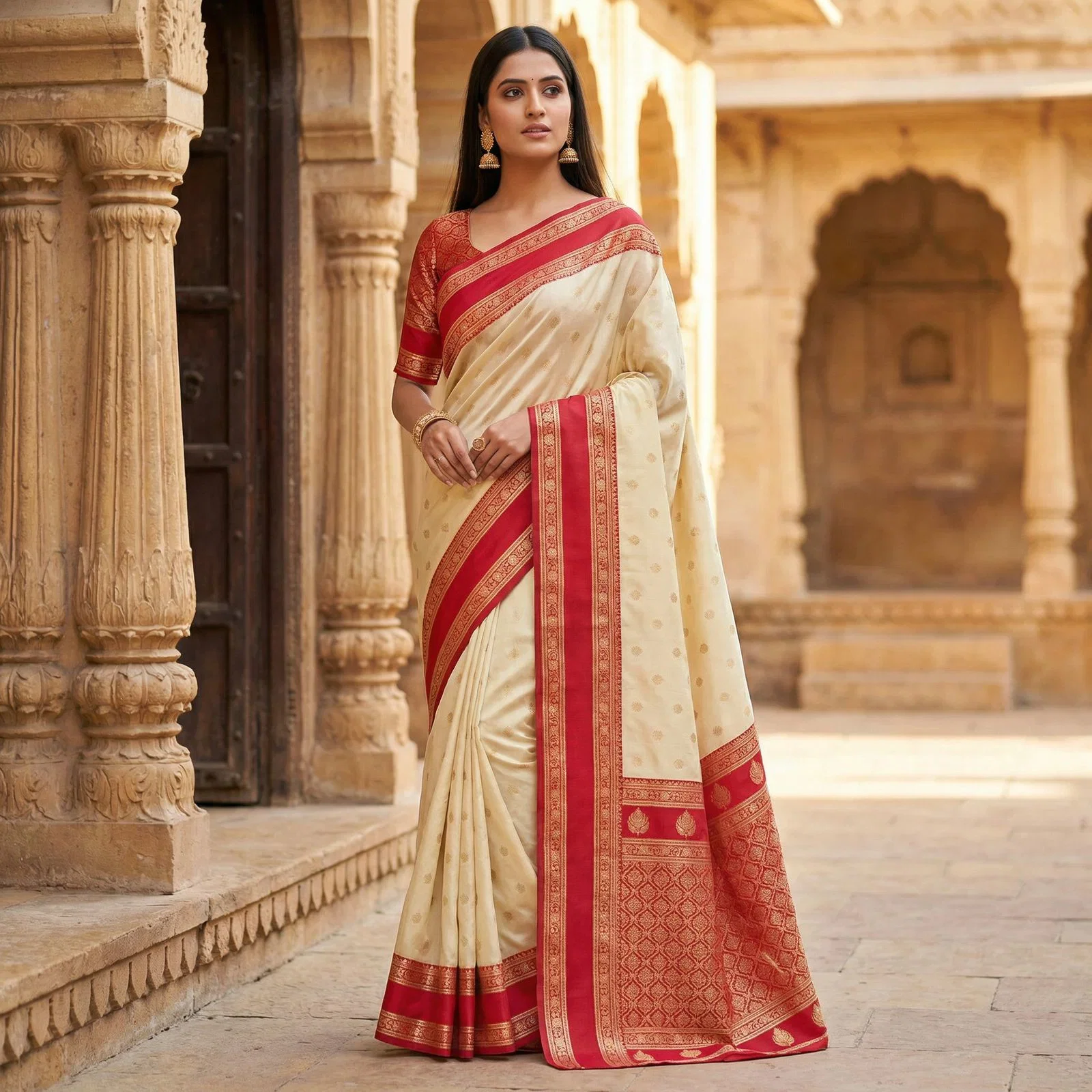 Mb 3324 Banarasi Silk Zari Weaving Saree Collection