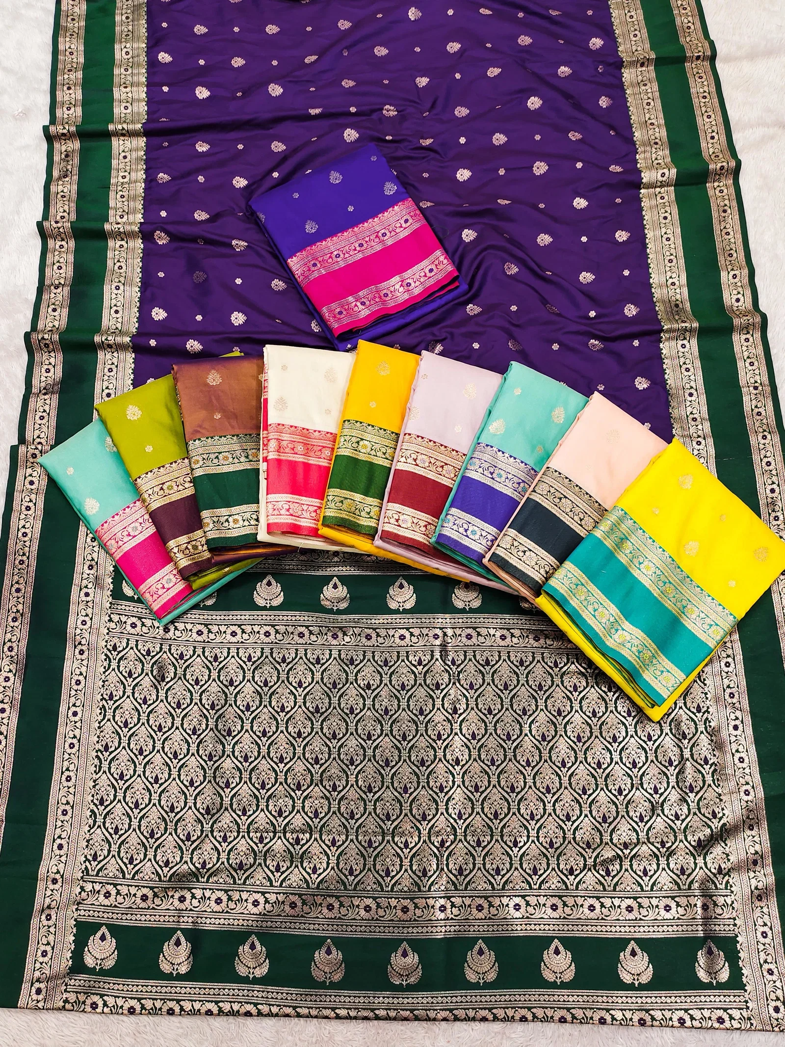 Mb 3324 Banarasi Silk Zari Weaving Saree Collection