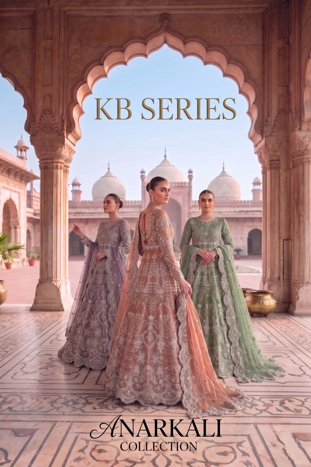 Kb Super Hit 4110 Butterfly Twill Net Embroidered Anarkali Suit Collection