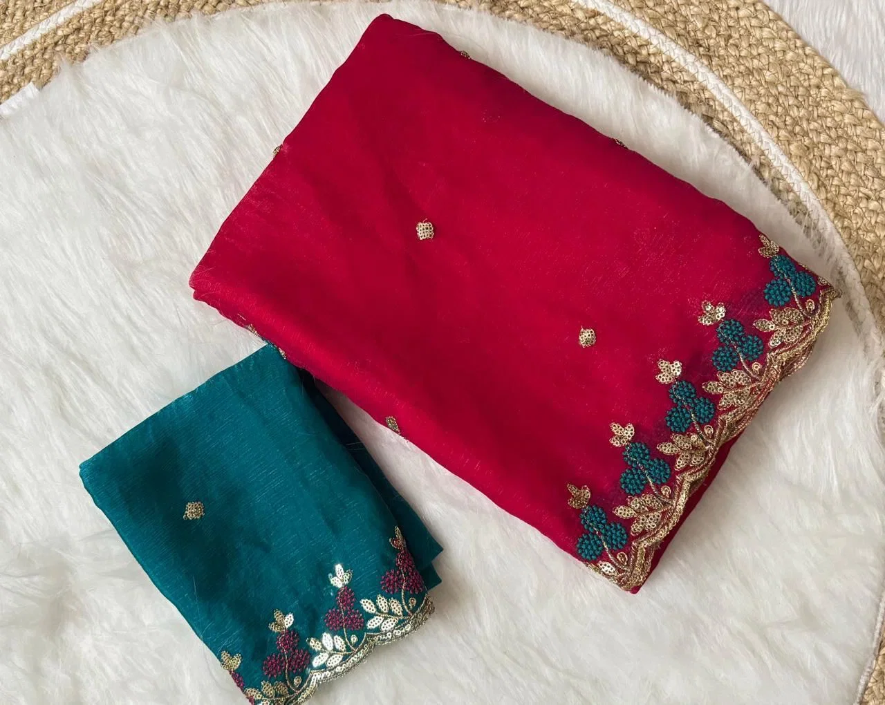 Anguri Ah Frendy Chiffon Floral Embroidered Saree Collection