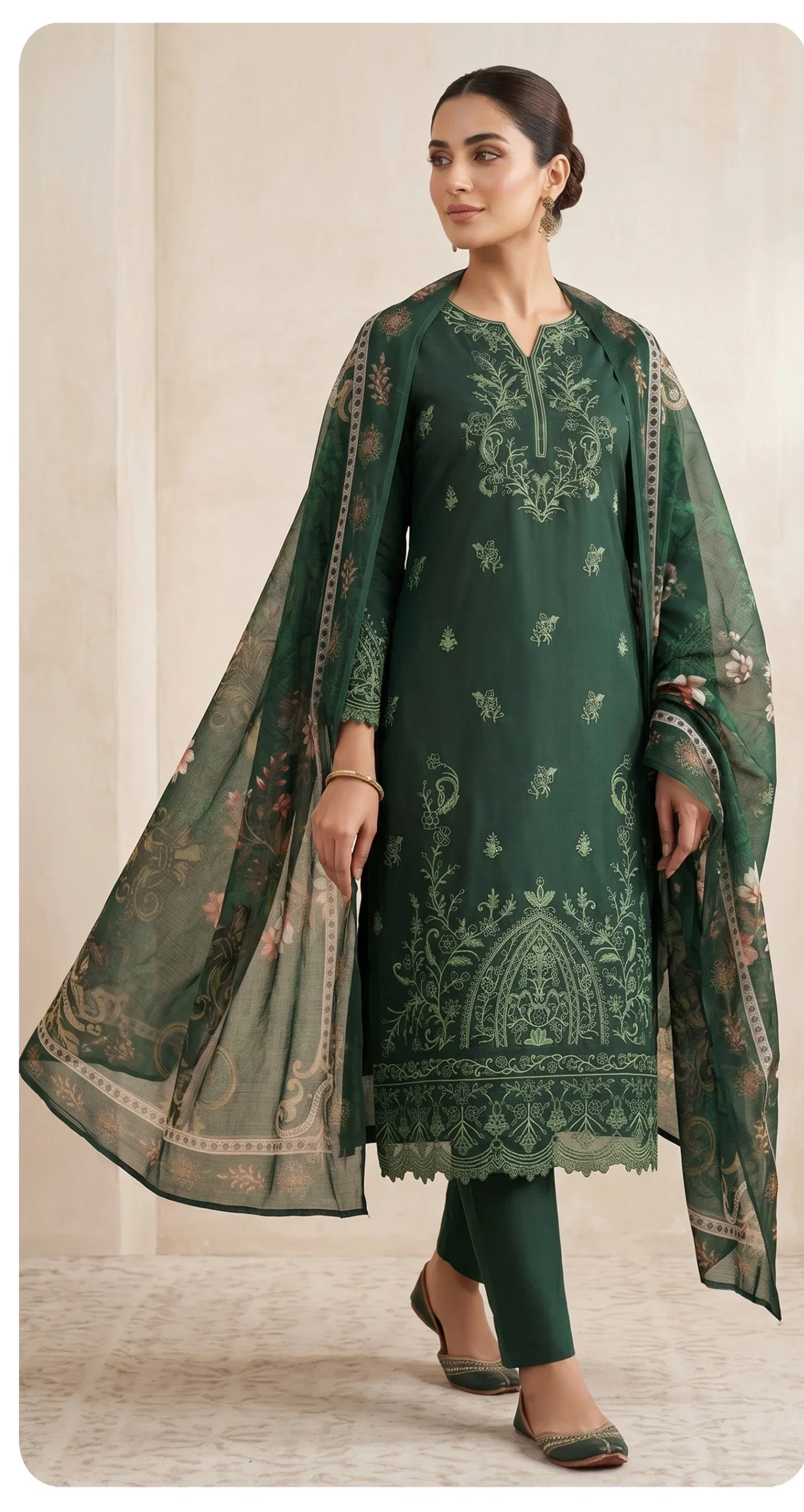 Sajida 1178 A To D Cambric Cotton Embroidered Salwar Kameez