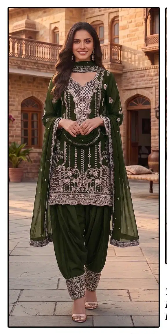 Hoor Tex 690 A To D Georgette Embroidered Salwar Kameez