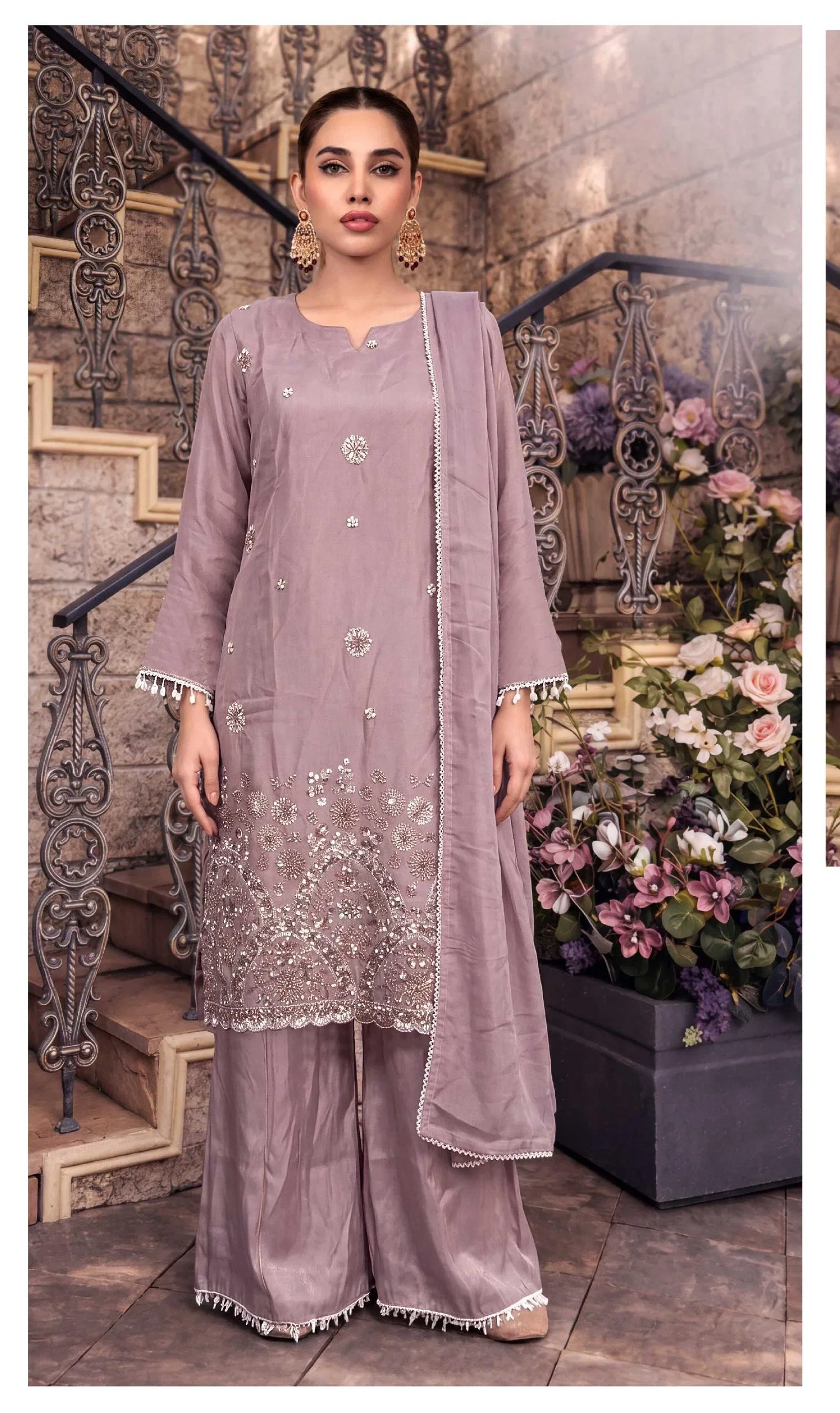 Deepsy D 3483 Readymade Viscose Tissue Silk Beats Worked Salwar Kameez