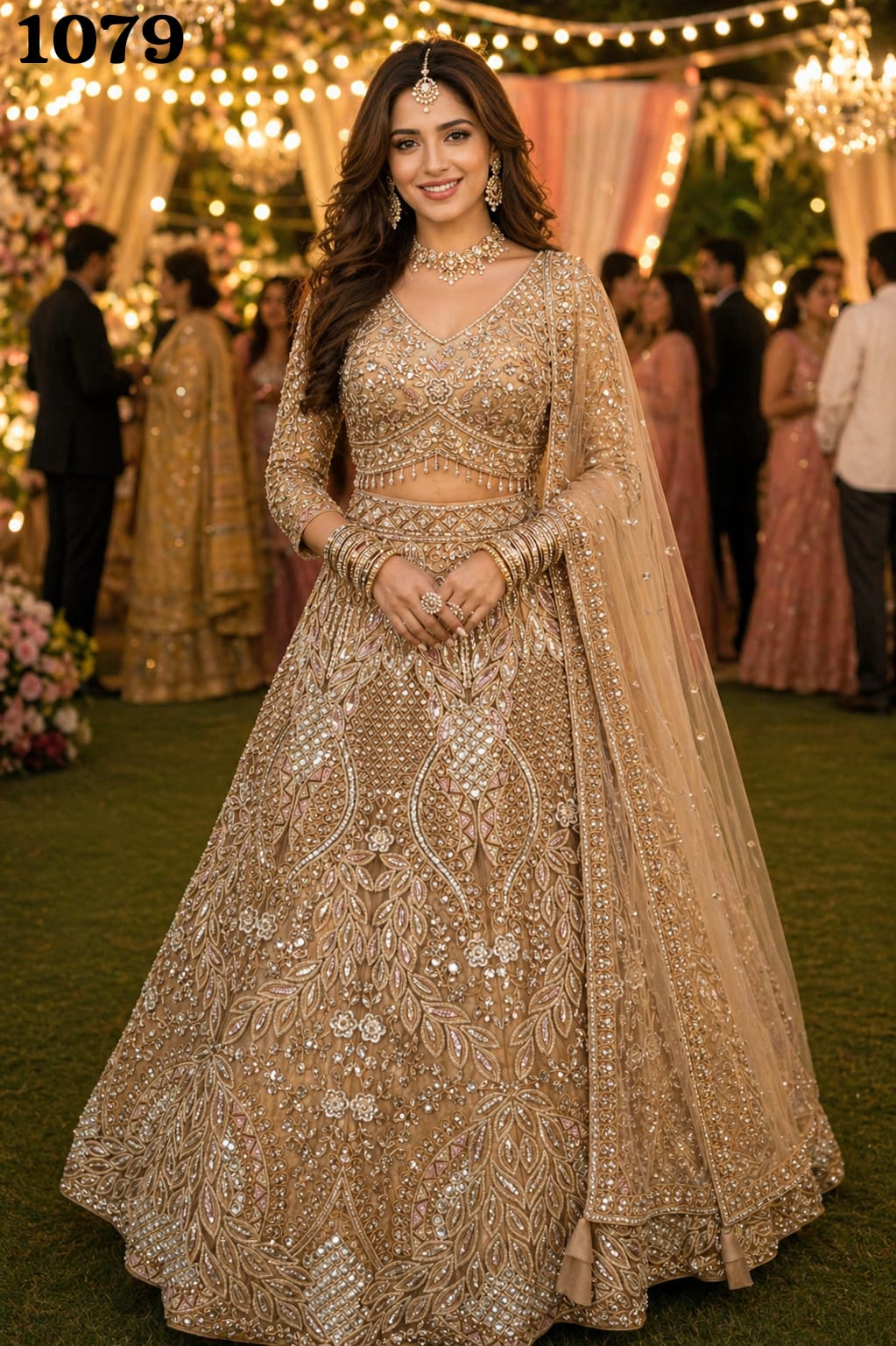 Mrudangi Indri Net With Beads Work Lehenga Choli Collection