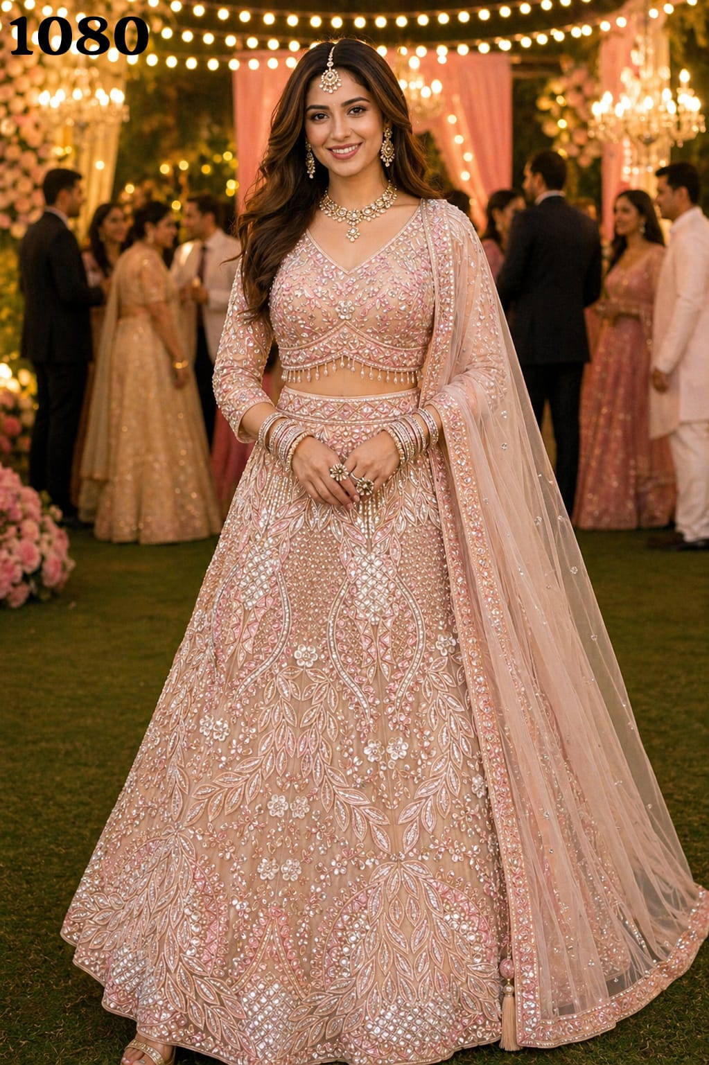 Mrudangi Indri Net With Beads Work Lehenga Choli Collection