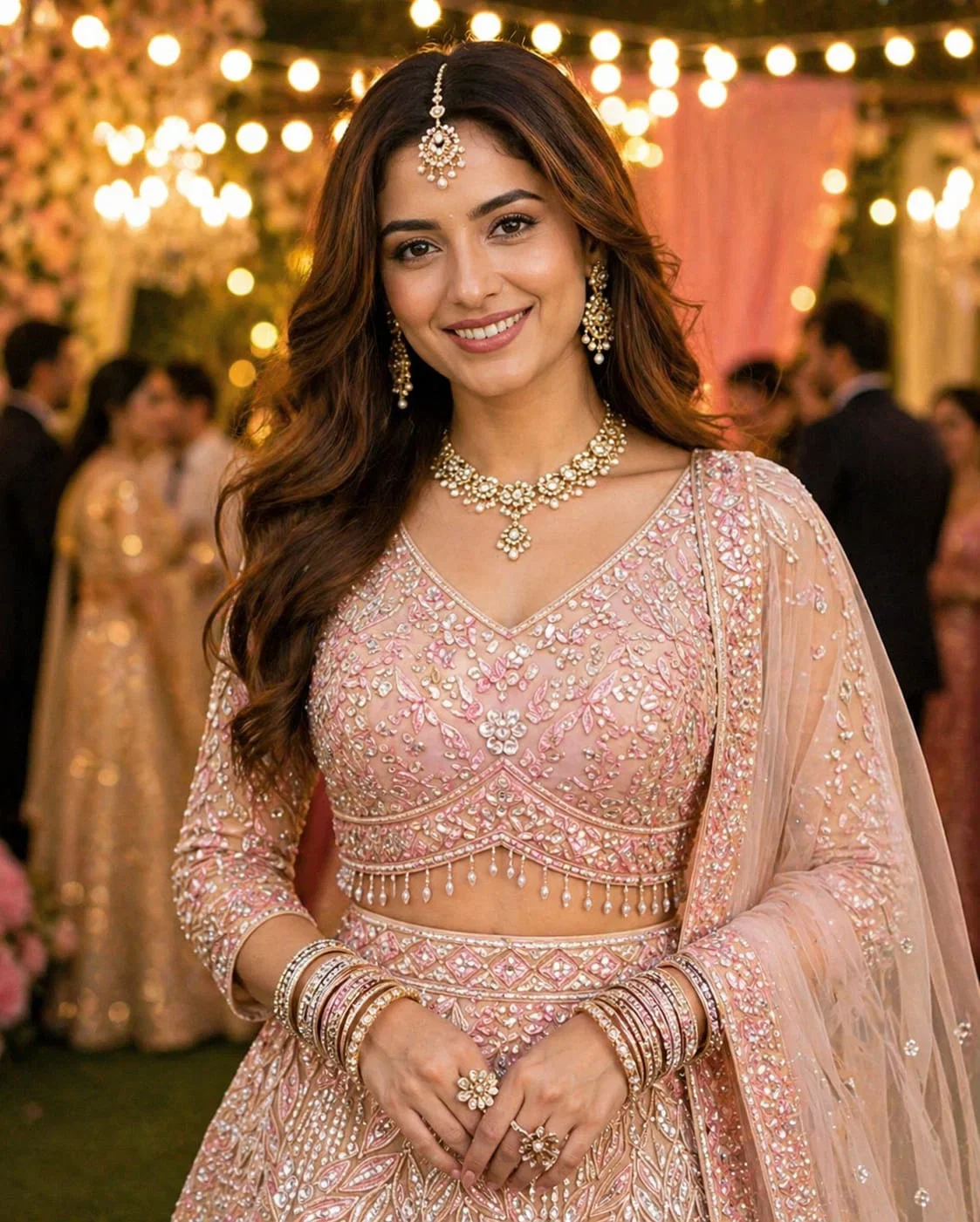 Mrudangi Indri Net With Beads Work Lehenga Choli Collection