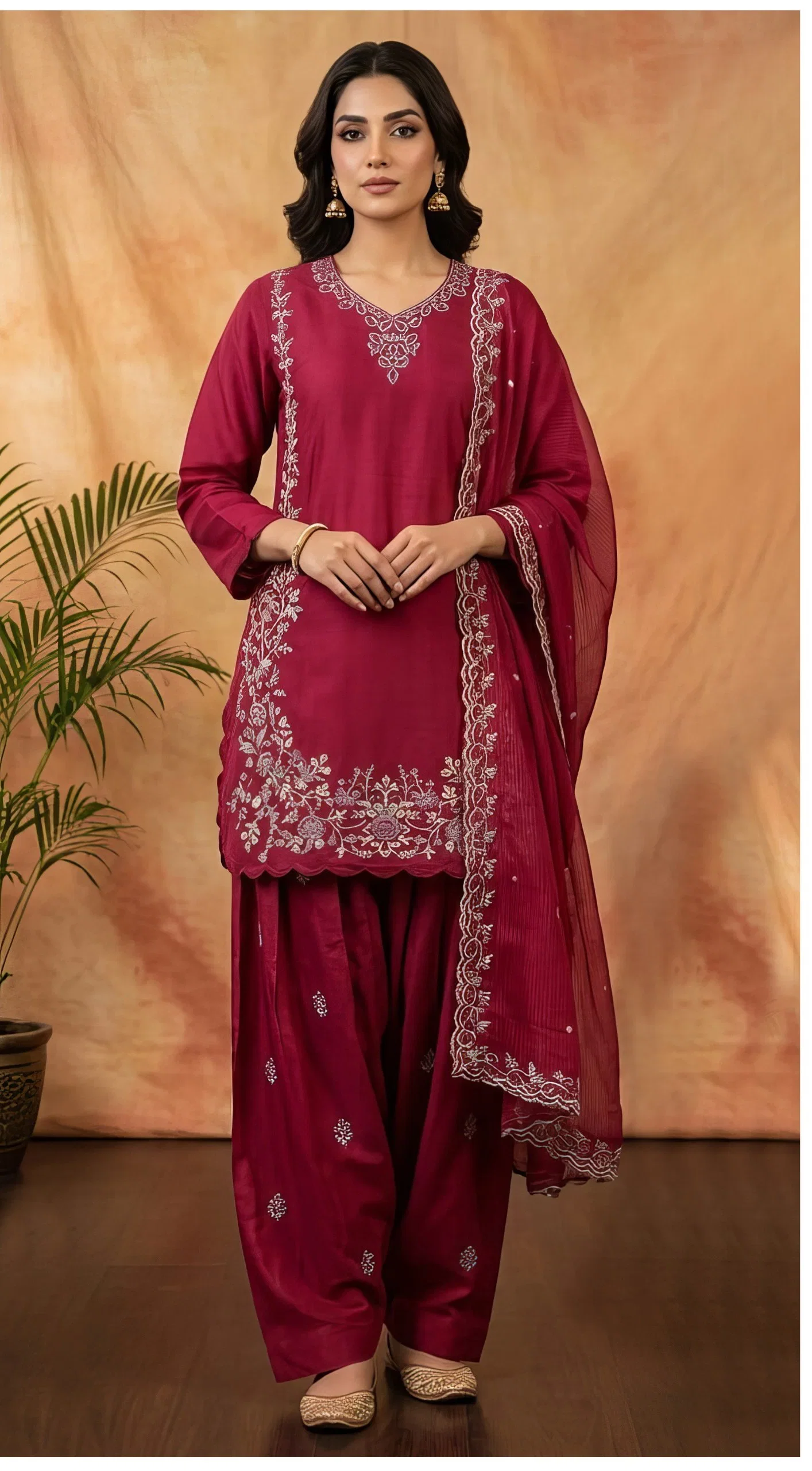 Khas 4525 A To D Rayon Cotton Embroidered Salwar Kameez