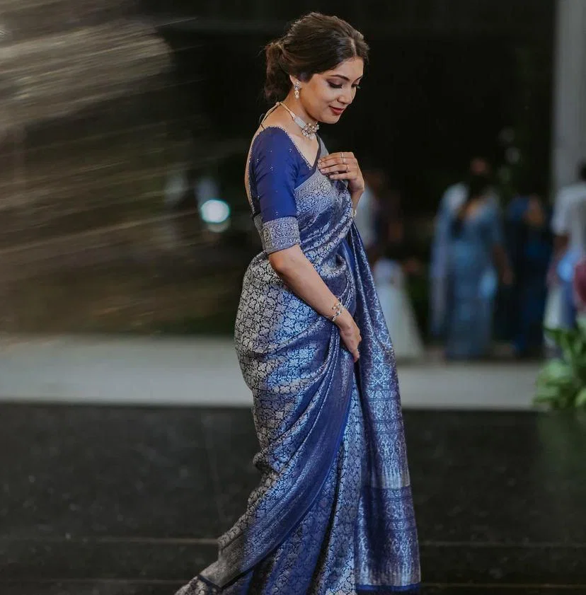 Soft Silk 7001 Lichi Silk Jacquard Worked Saree Collection