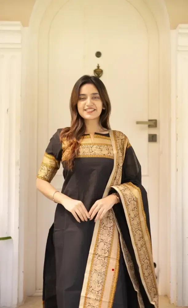 Sa Heli Kanchi Cotton Fancy Kurti With  Dupatta