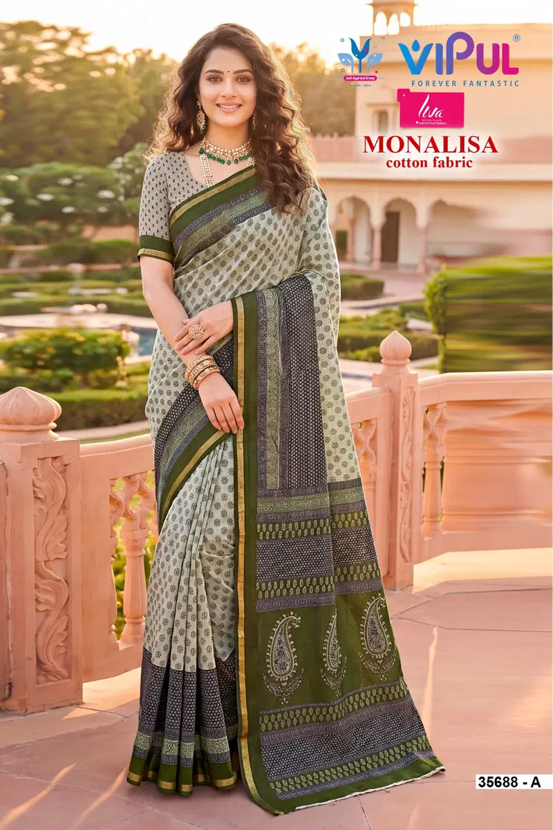 Vipul Monalisa 35688 A To F Mal Cotton Saree Collection