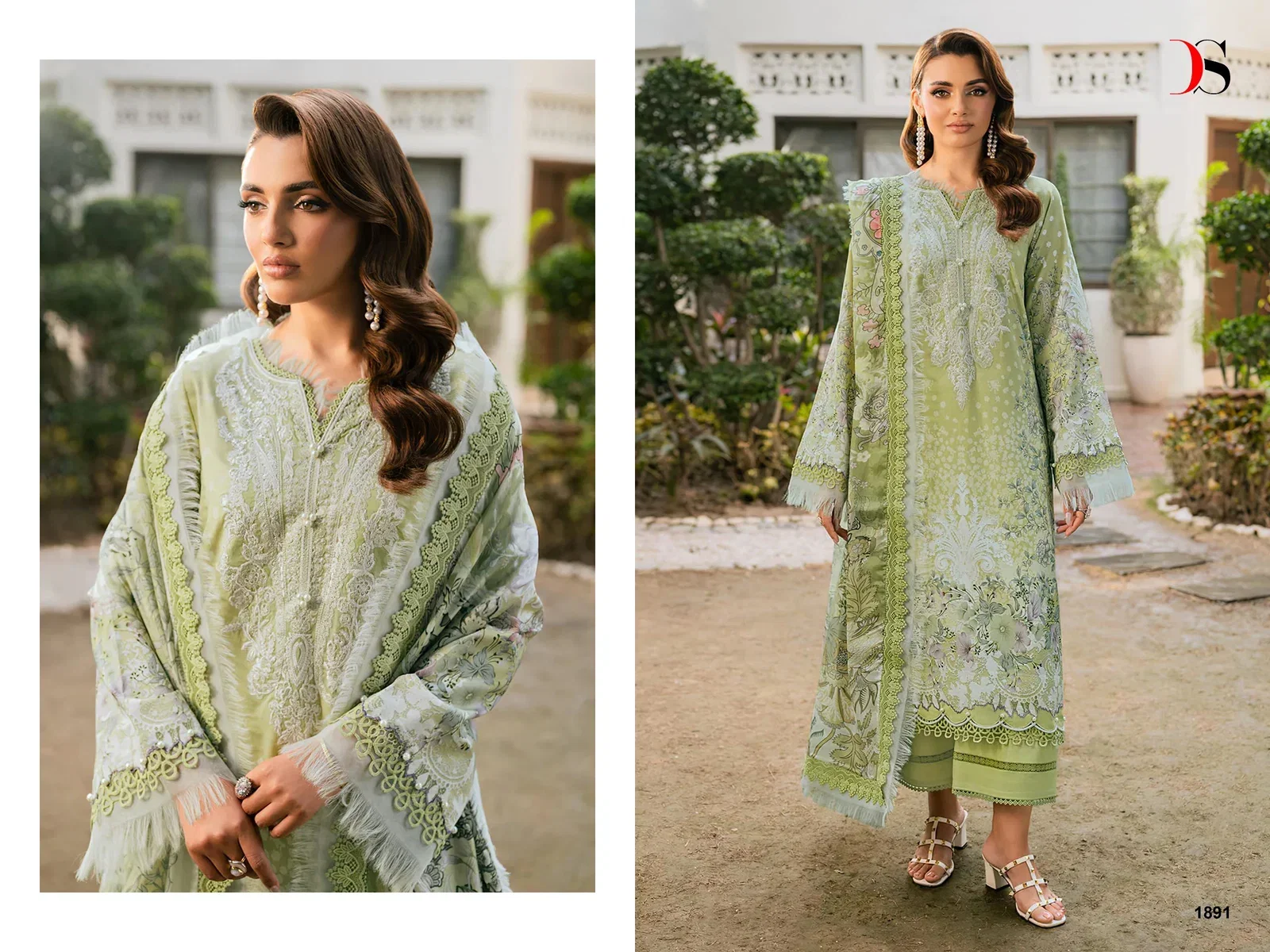 Deepsy Jade Elara Cotton Dupatta Cotton Embroidered Salwar Kameez