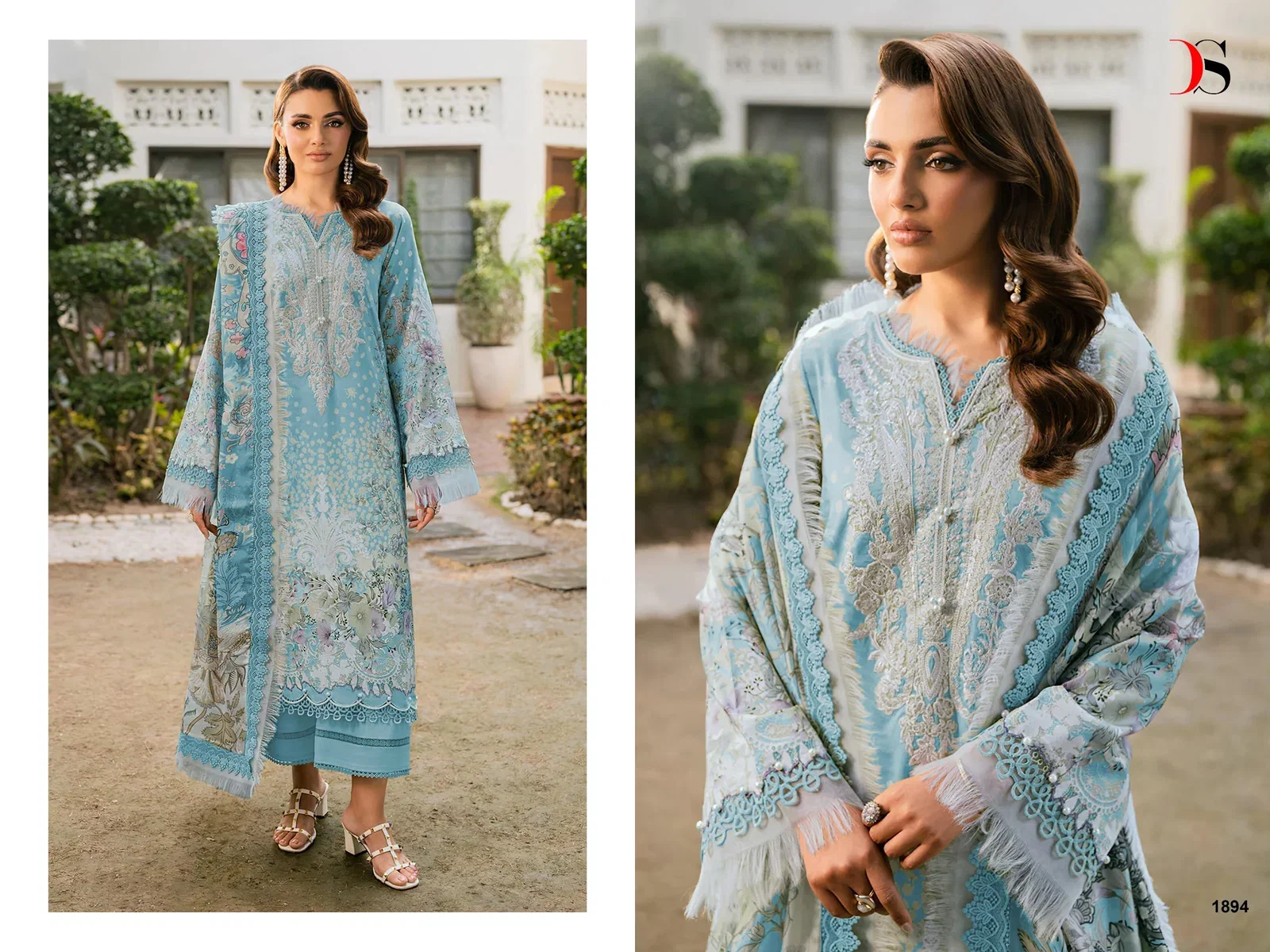 Deepsy Jade Elara Cotton Dupatta Cotton Embroidered Salwar Kameez