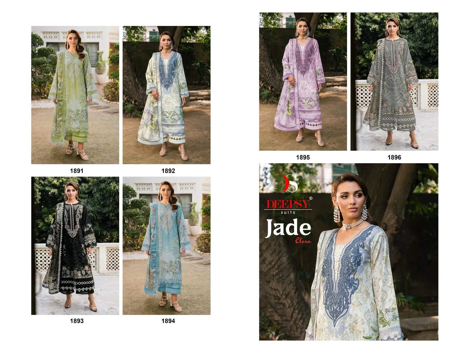 Deepsy Jade Elara Cotton Dupatta Cotton Embroidered Salwar Kameez