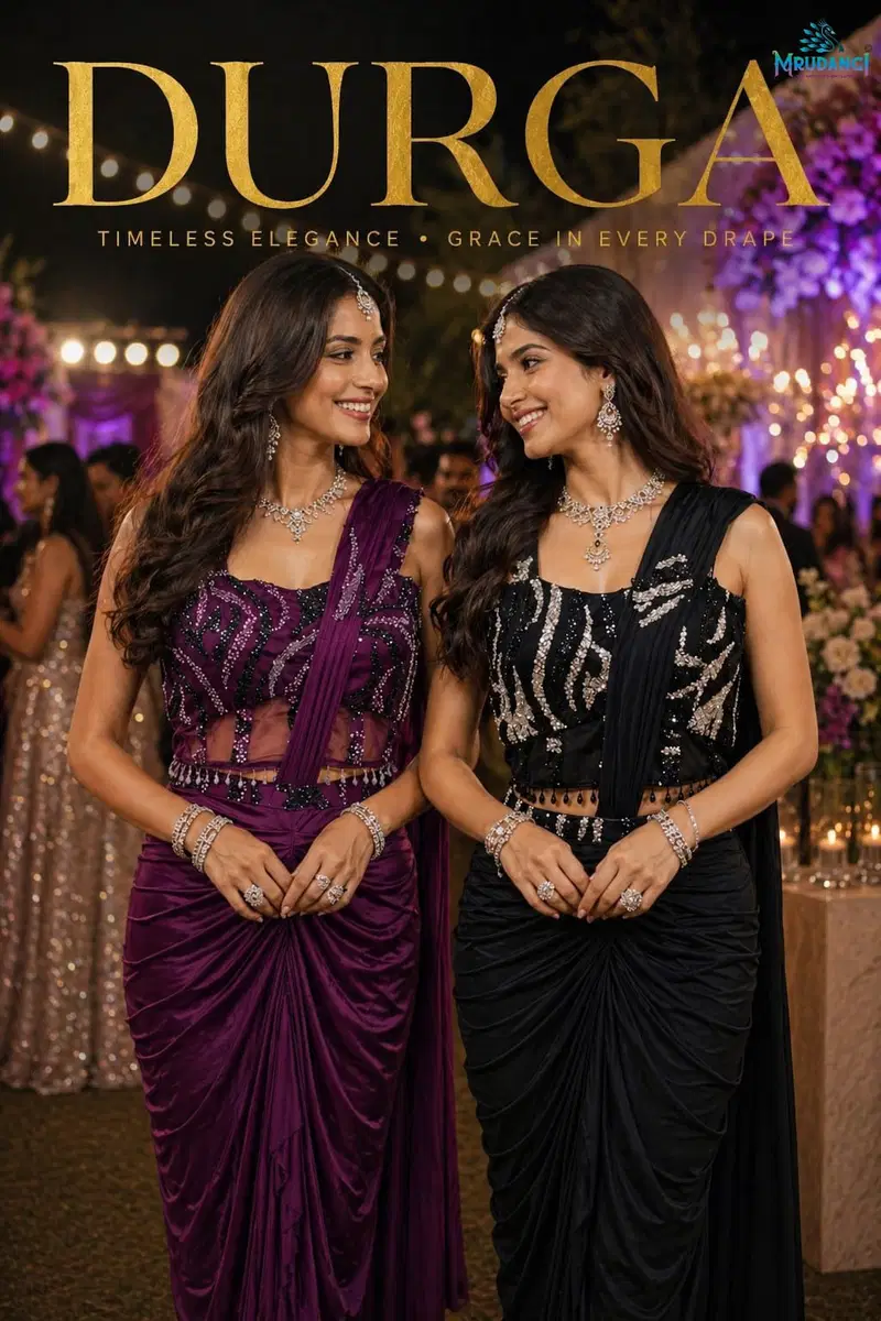 Mrudangi Durga Lycra Ready To Wear Saree Collection