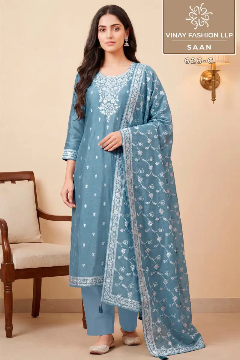 Vinay Kuleesh Saan Viscose Maslin Salwar Kameez Collection