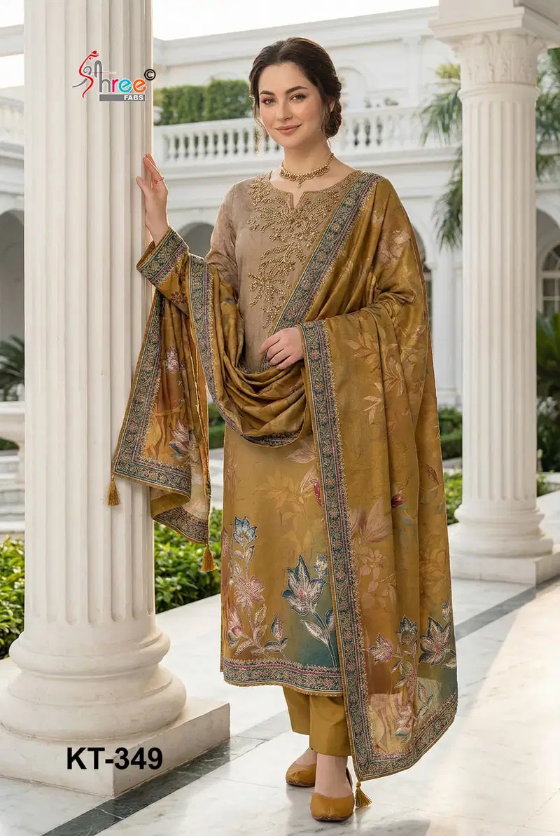 Shree Kt 349 Viscose Muslin Digital Printed Salwar Kameez