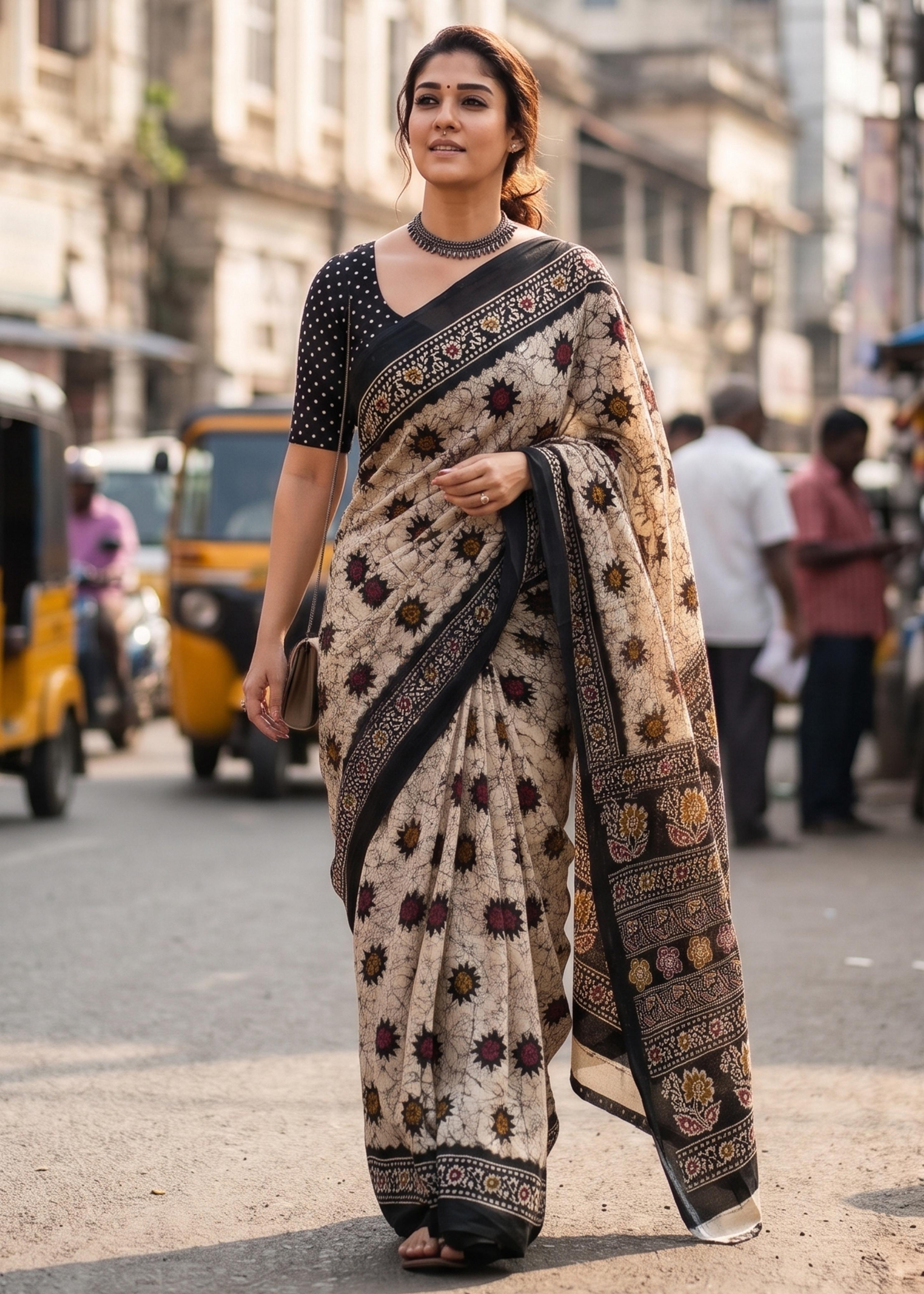 Sm Yami 63 Soft Mal Cotton Printed Daily Wear Saree