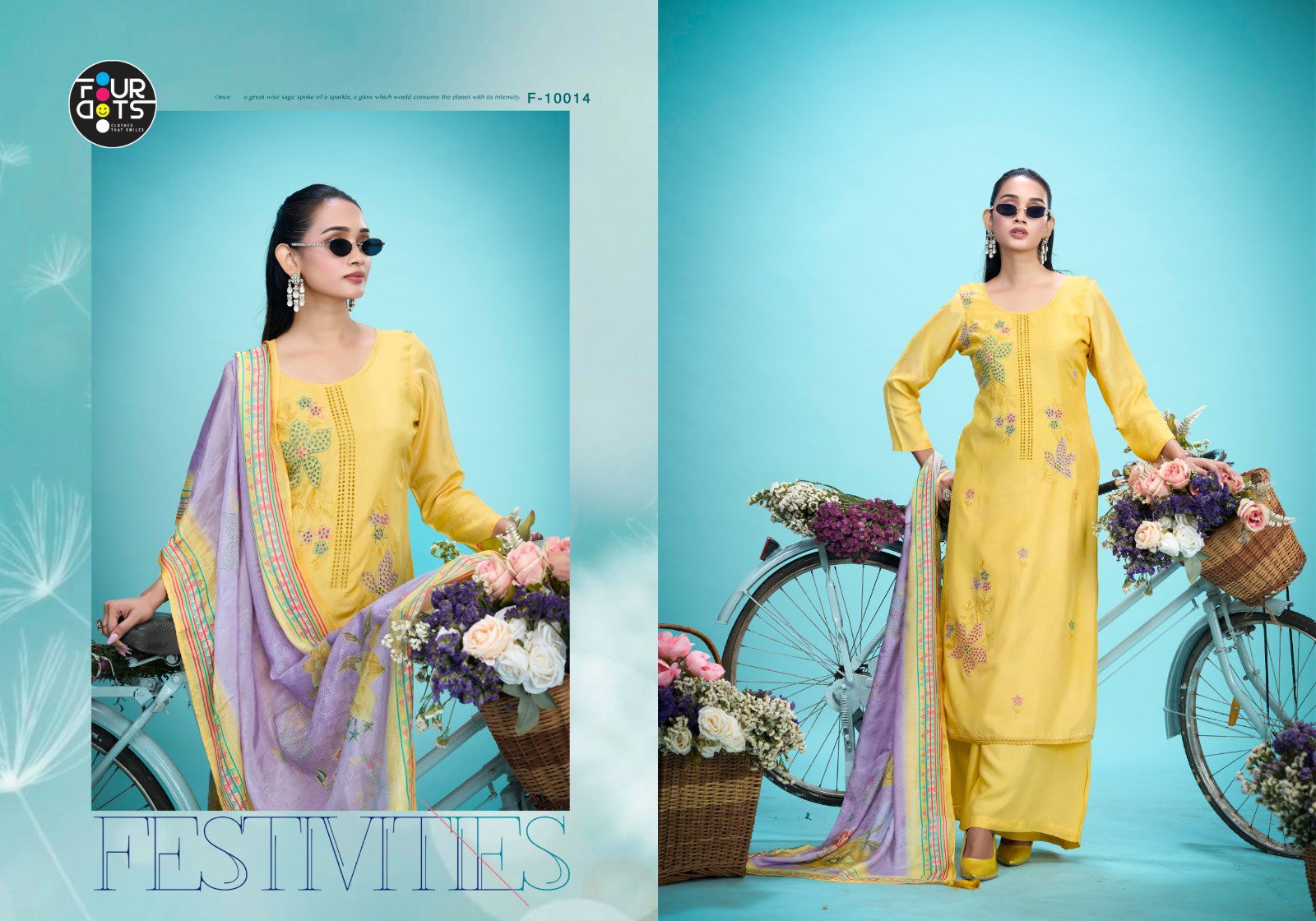 Triple Aaa Rukmani Muslin Heavy Work Dress Material