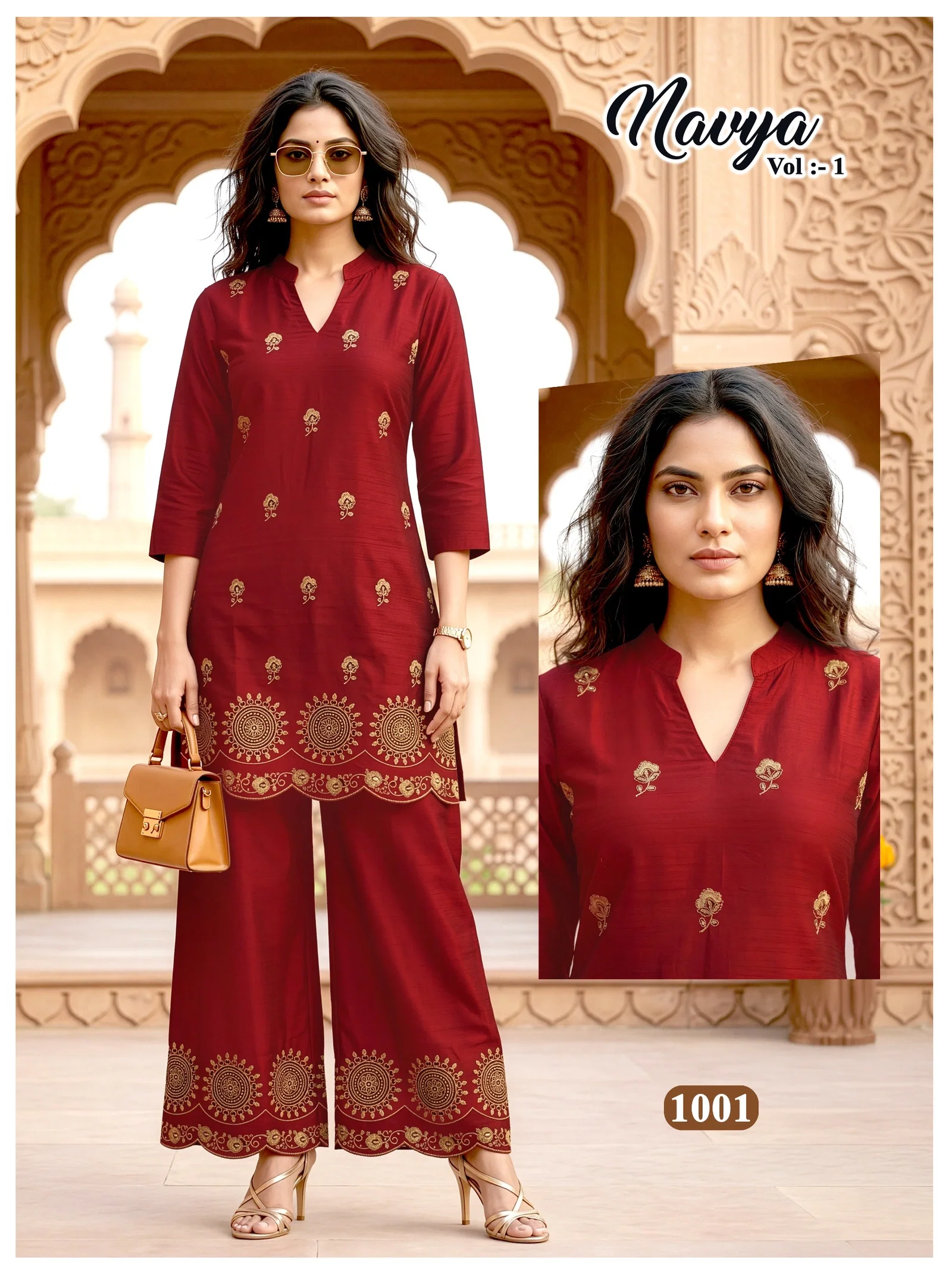 Dnp Navya Vol 1 Vertigan Silk Kurti With Plazzo