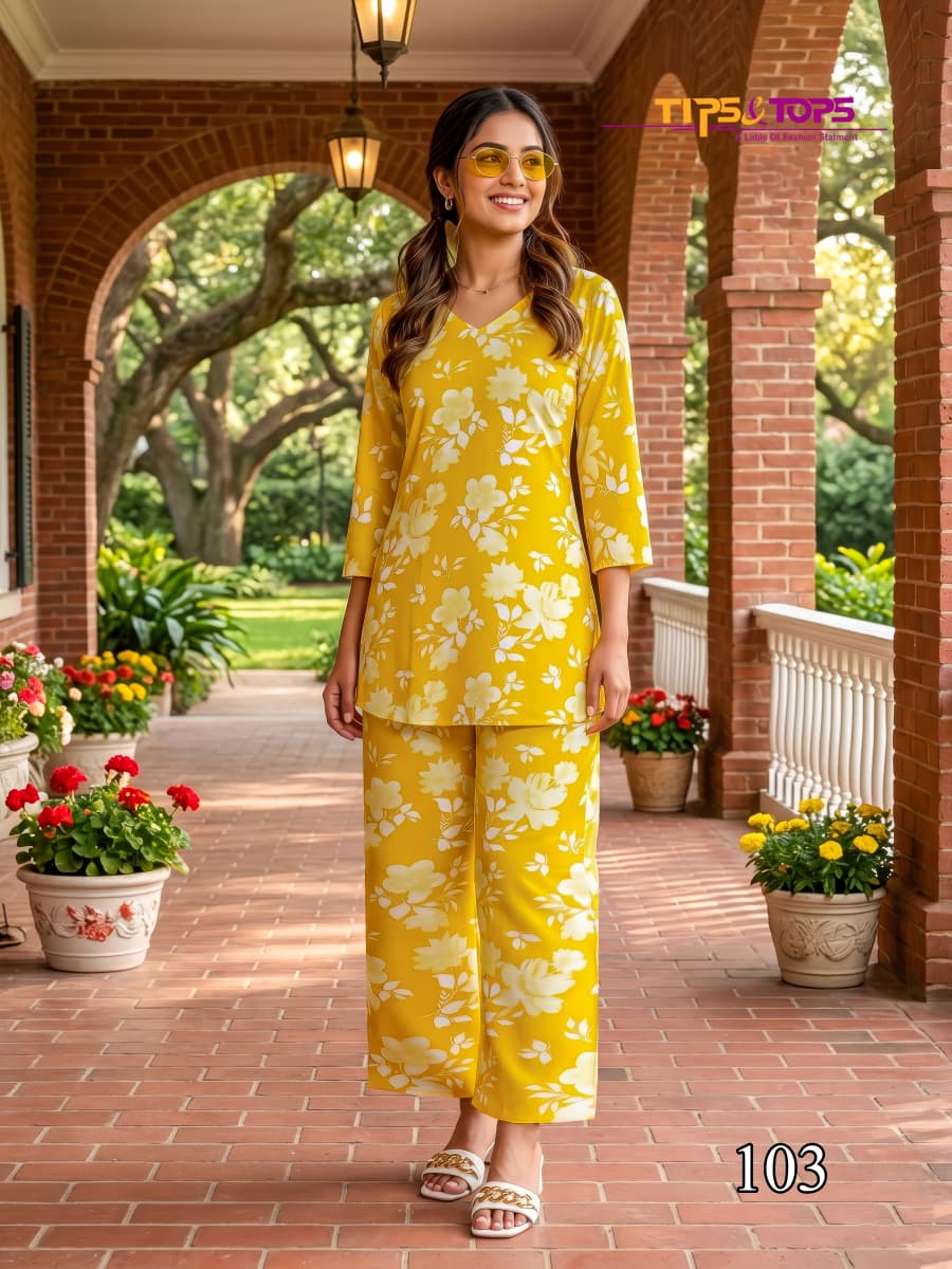 Tips And Tops Instagirl Vol 2 Rayon Printed Co Ord Set Collection