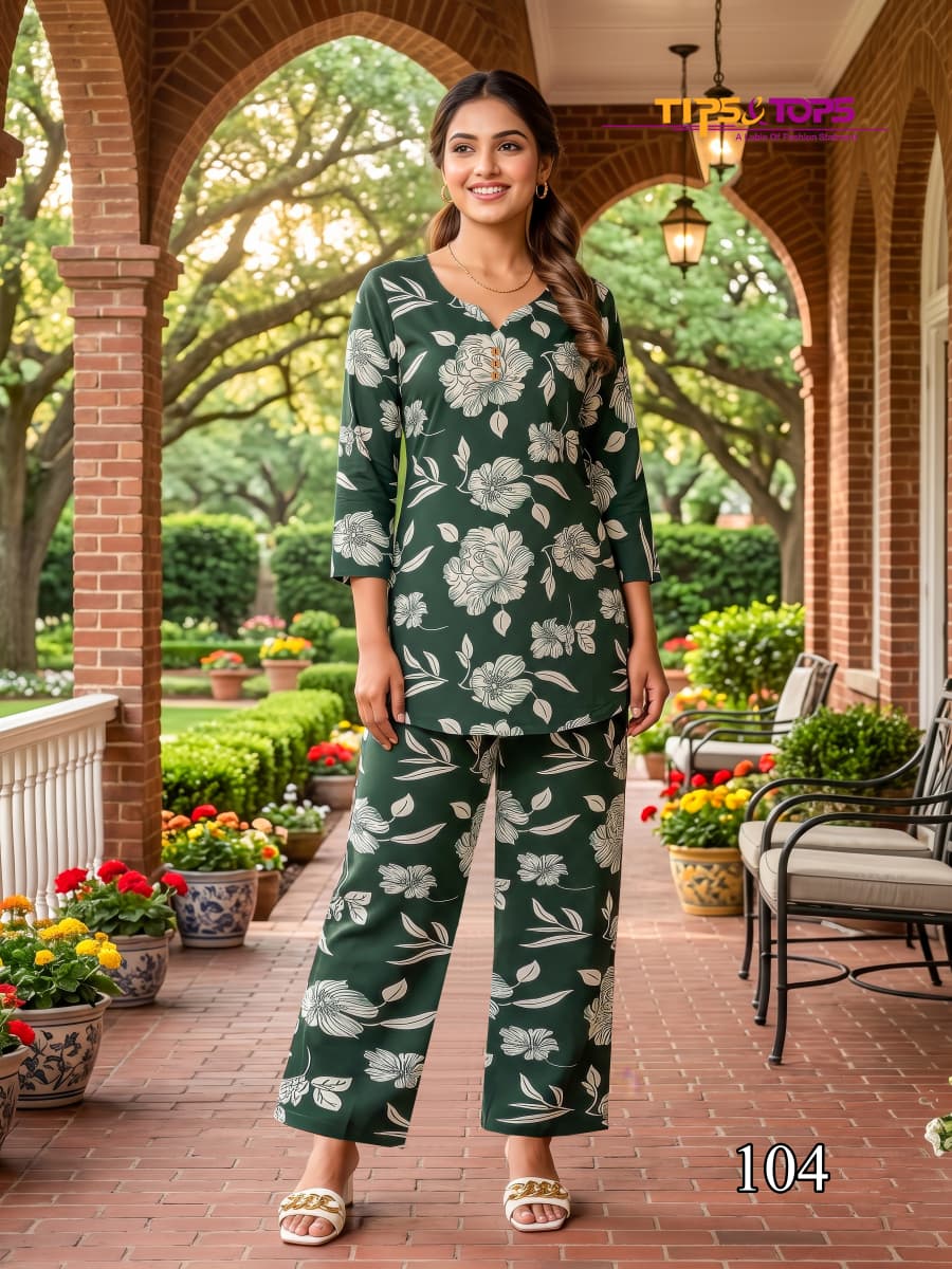 Tips And Tops Instagirl Vol 2 Rayon Printed Co Ord Set Collection