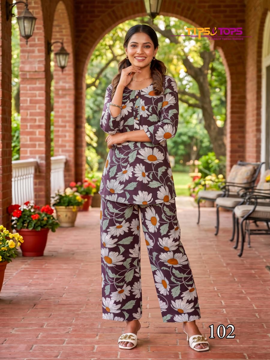 Tips And Tops Instagirl Vol 2 Rayon Printed Co Ord Set Collection