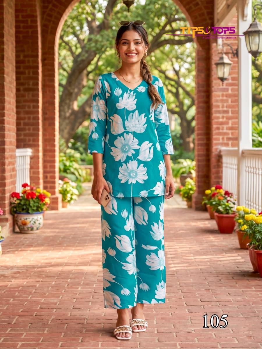Tips And Tops Instagirl Vol 2 Rayon Printed Co Ord Set Collection