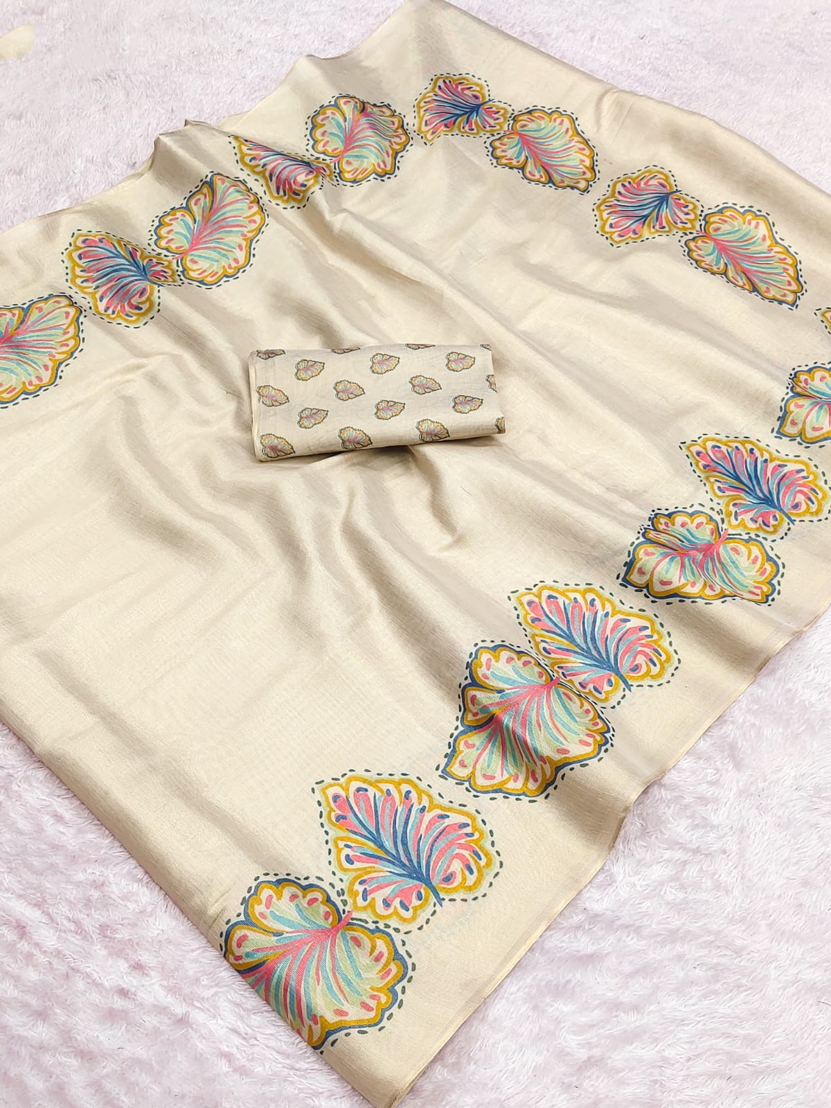Scwt Flora Linen Tissue Silk Saree Collection