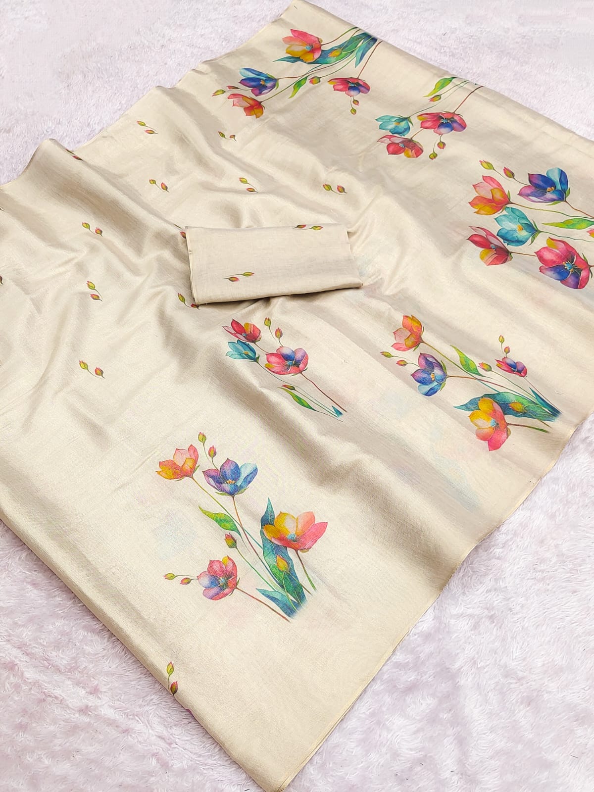 Scwt Flora Linen Tissue Silk Saree Collection