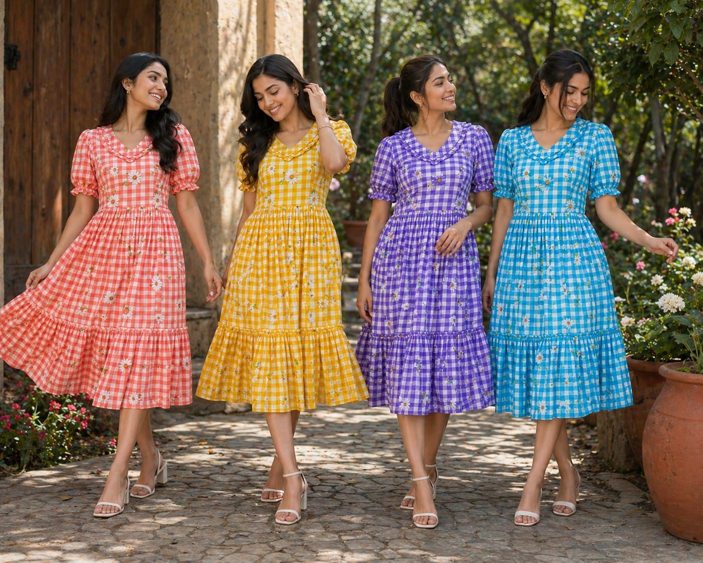 Lekha Sal Colour 4 Muslin Printed Flair V Neck Kurti