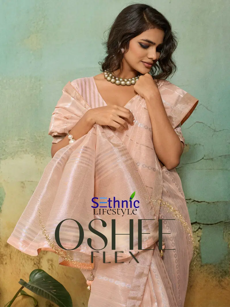 Sethnic Oshee Flex Tissue Linen Blend Zari Woven Saree Collection