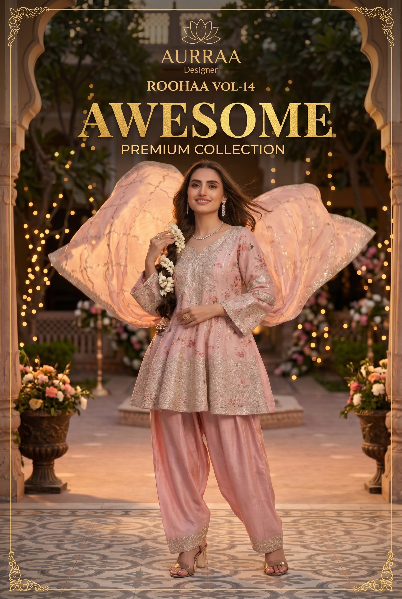 Roohaa Vol 14 Chinon Embroidery Salwar Kameez Readymade Collection