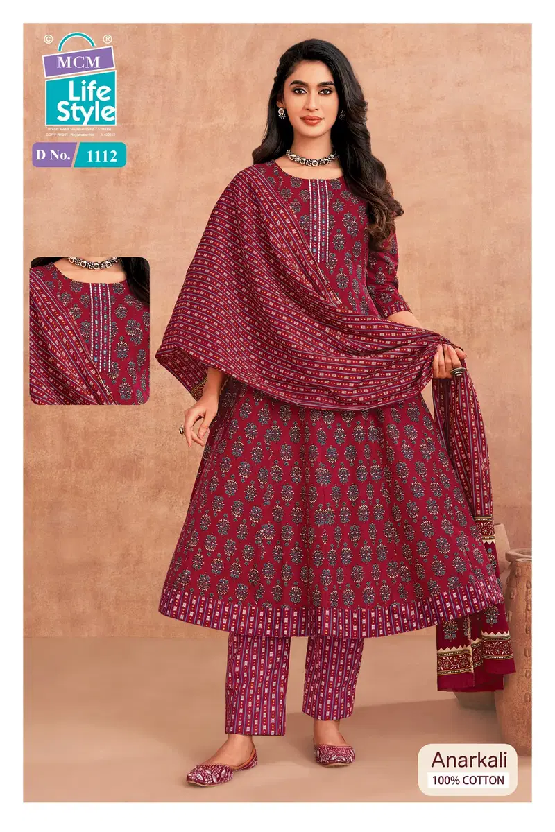 Mcm Anarkali Vol 11 Readymade Cotton Anarkali Kurti Set Collection