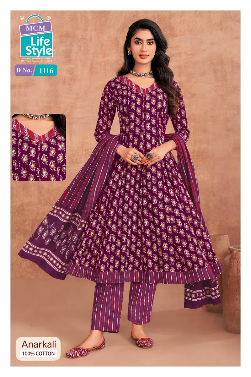 Mcm Anarkali Vol 11 Readymade Cotton Anarkali Kurti Set Collection