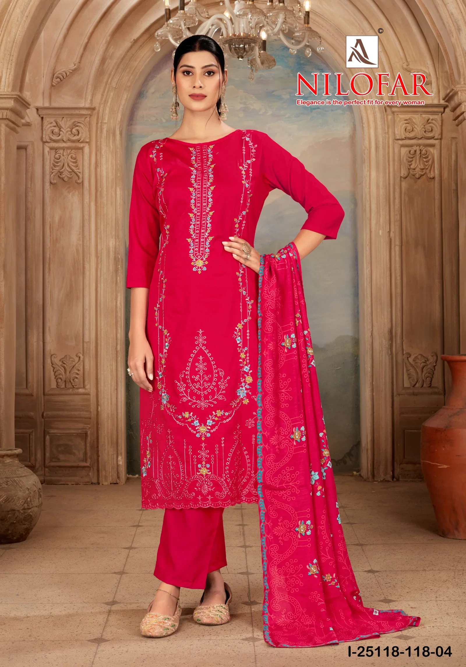 Alok Nilofar Premium Zam Swarovski Diamond Work Dress Material Collection