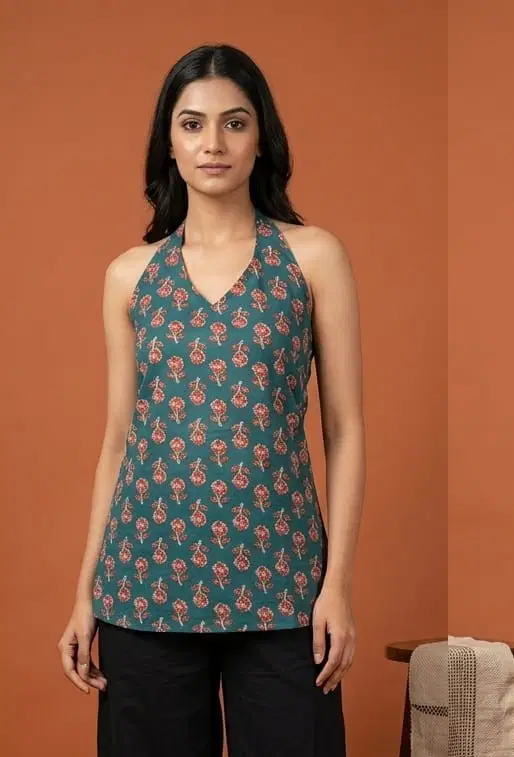 Naisha K 938 Cotton Printed Fancy Short Tops Collection