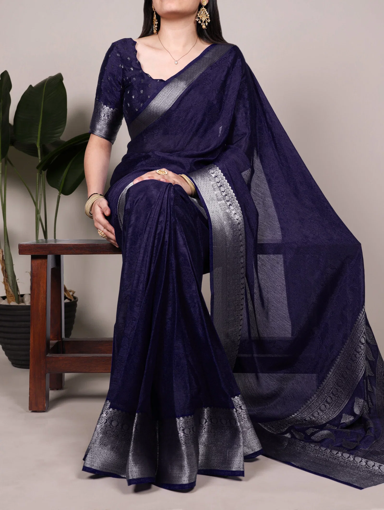 Taraa L 7916 Chinon Zari Weaving Traditional Wear Saree Collection