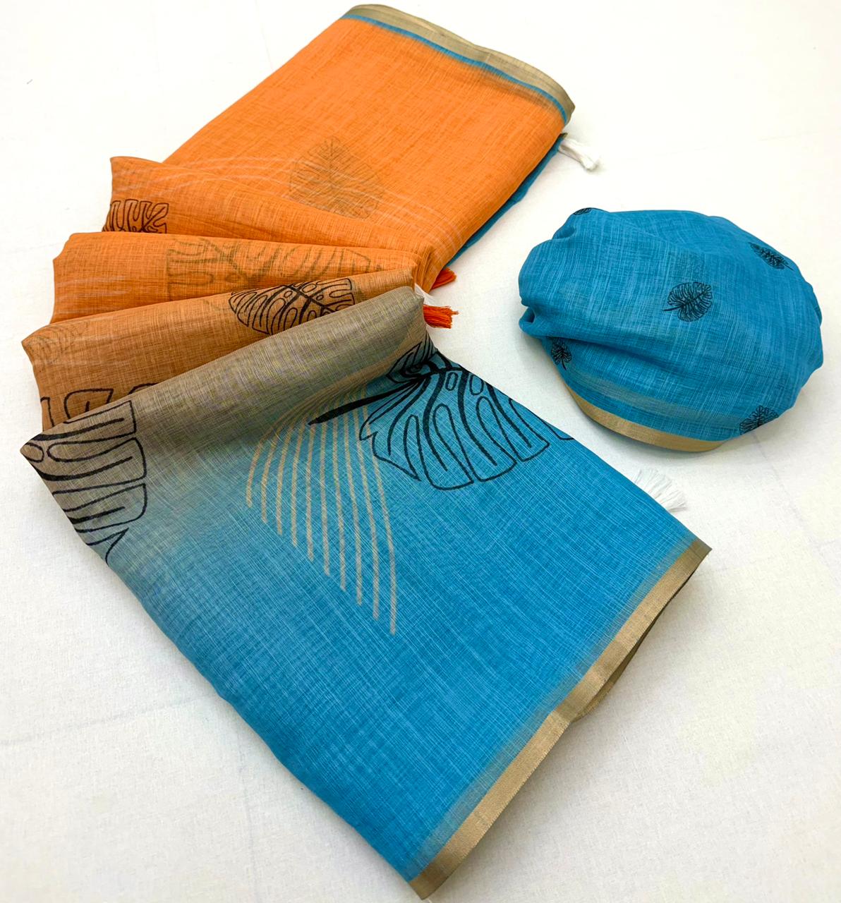Rajyog D No 820001 To 06 Soft Cotton Zari Border Saree Collection