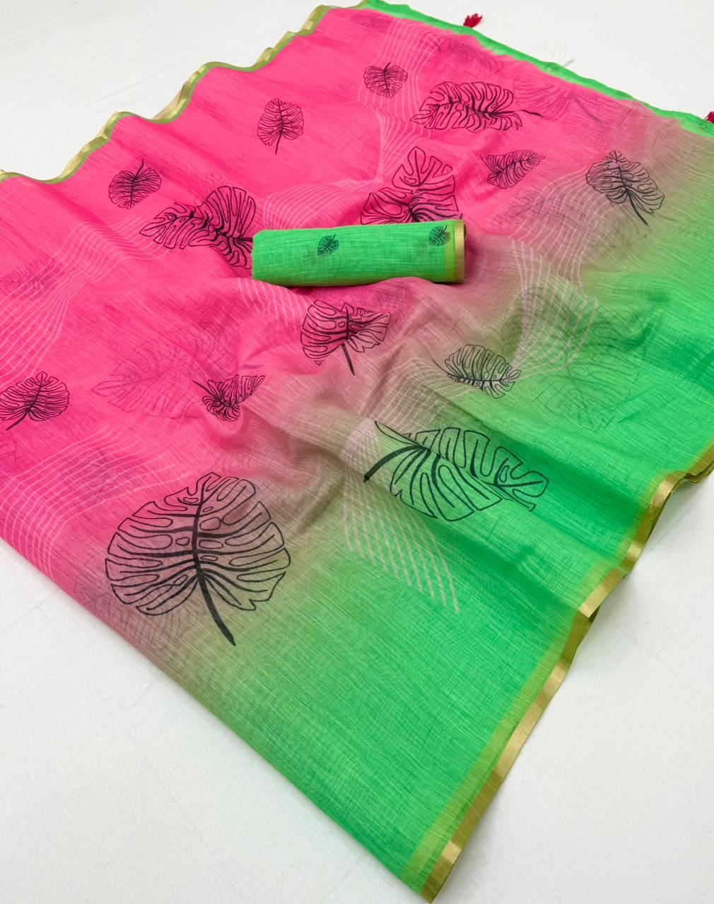 Rajyog D No 820001 To 06 Soft Cotton Zari Border Saree Collection