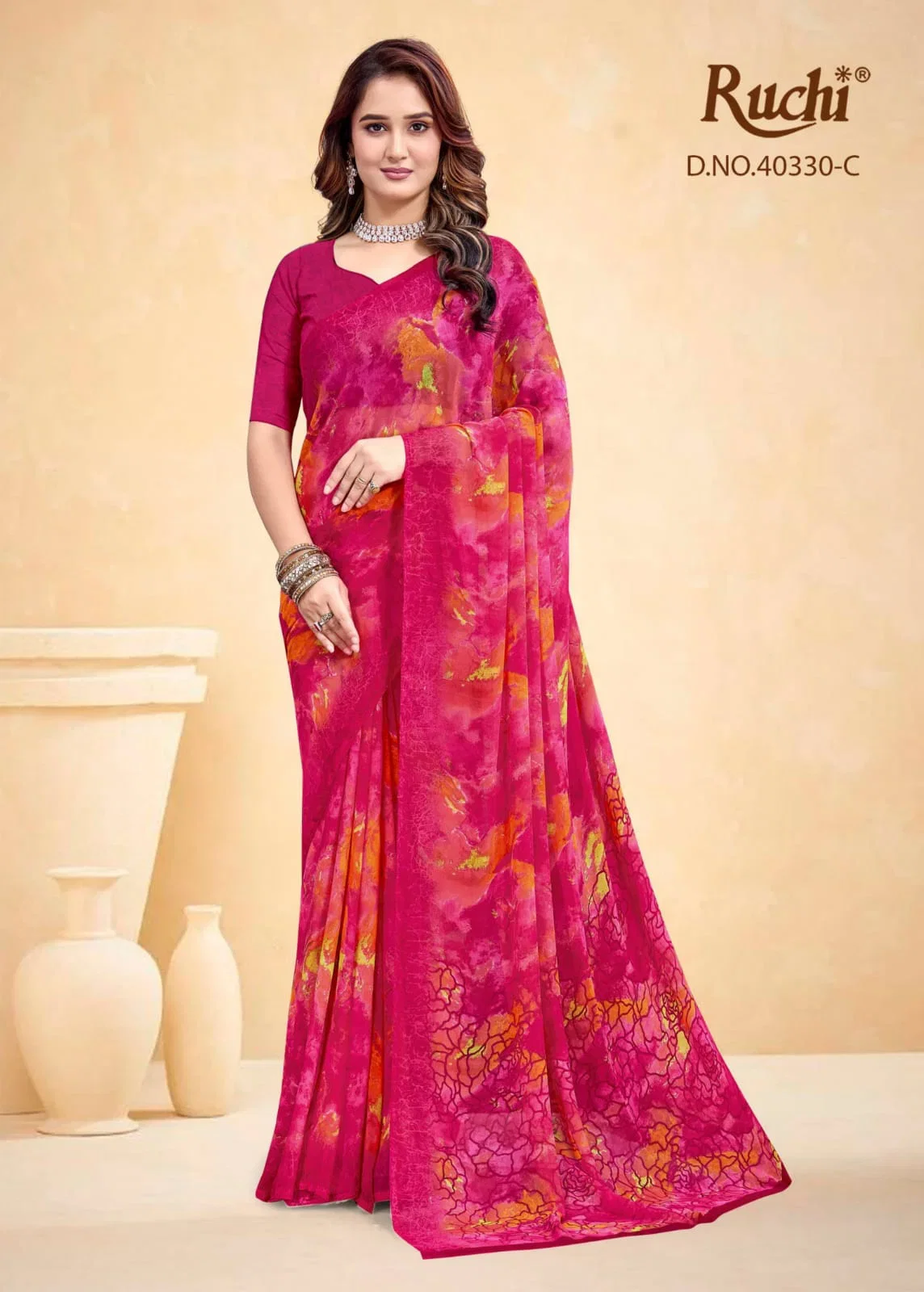 Ruchi Red Velvet Vol 72 Chiffon Saree Collection
