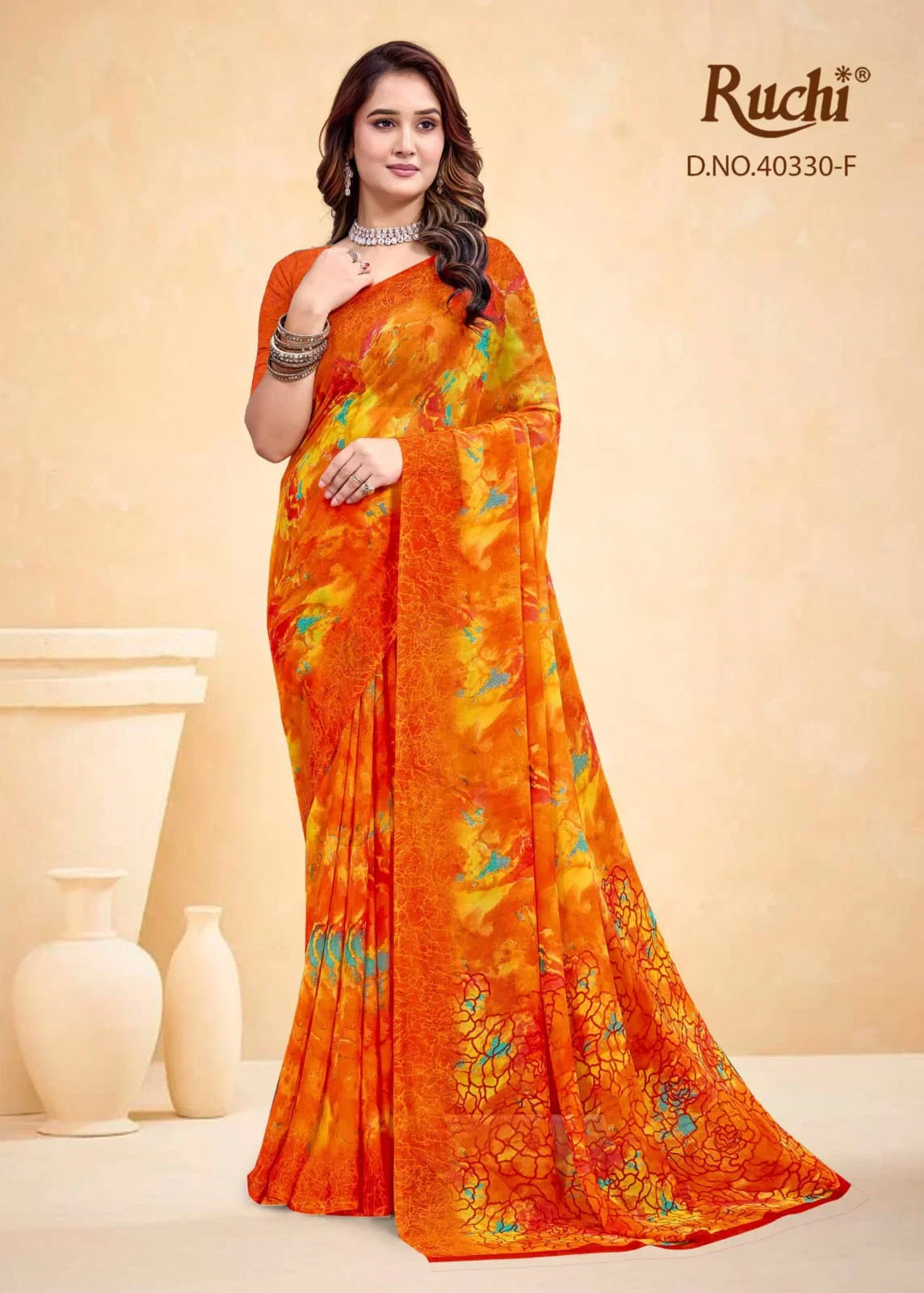Ruchi Red Velvet Vol 72 Chiffon Saree Collection