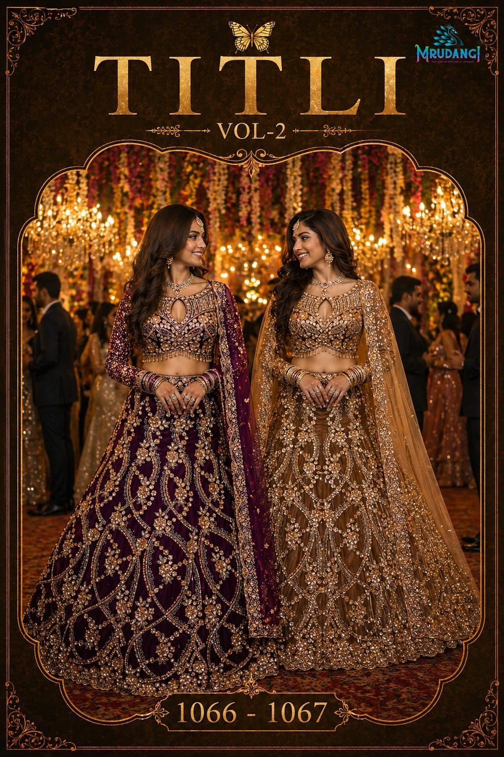 Mrudangi Titli Vol 2 Real Net Embroidered Lehenga Choli