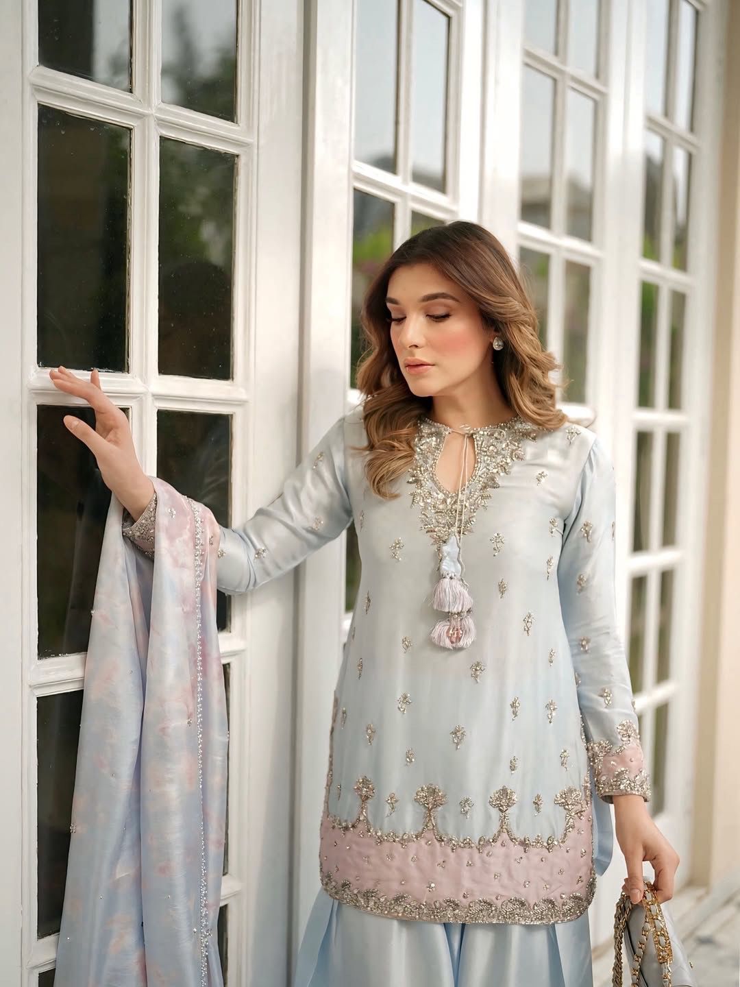 Lekha Ladlo 042 Pure Japan Satin Sillk With Embroidery 3 mm Sequence Work Readymade