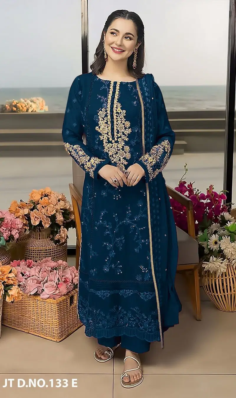 Johra Tex 133 E Georgette Embroidered Pakistani Salwar Kameez