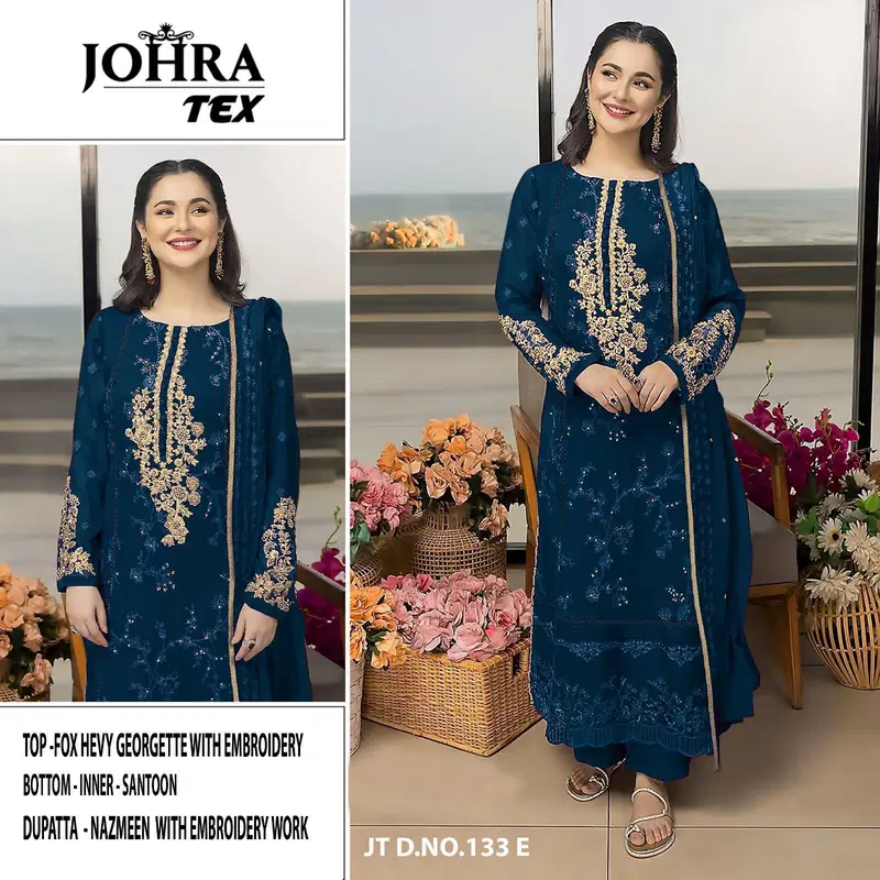 Johra Tex 133 E Georgette Embroidered Pakistani Salwar Kameez