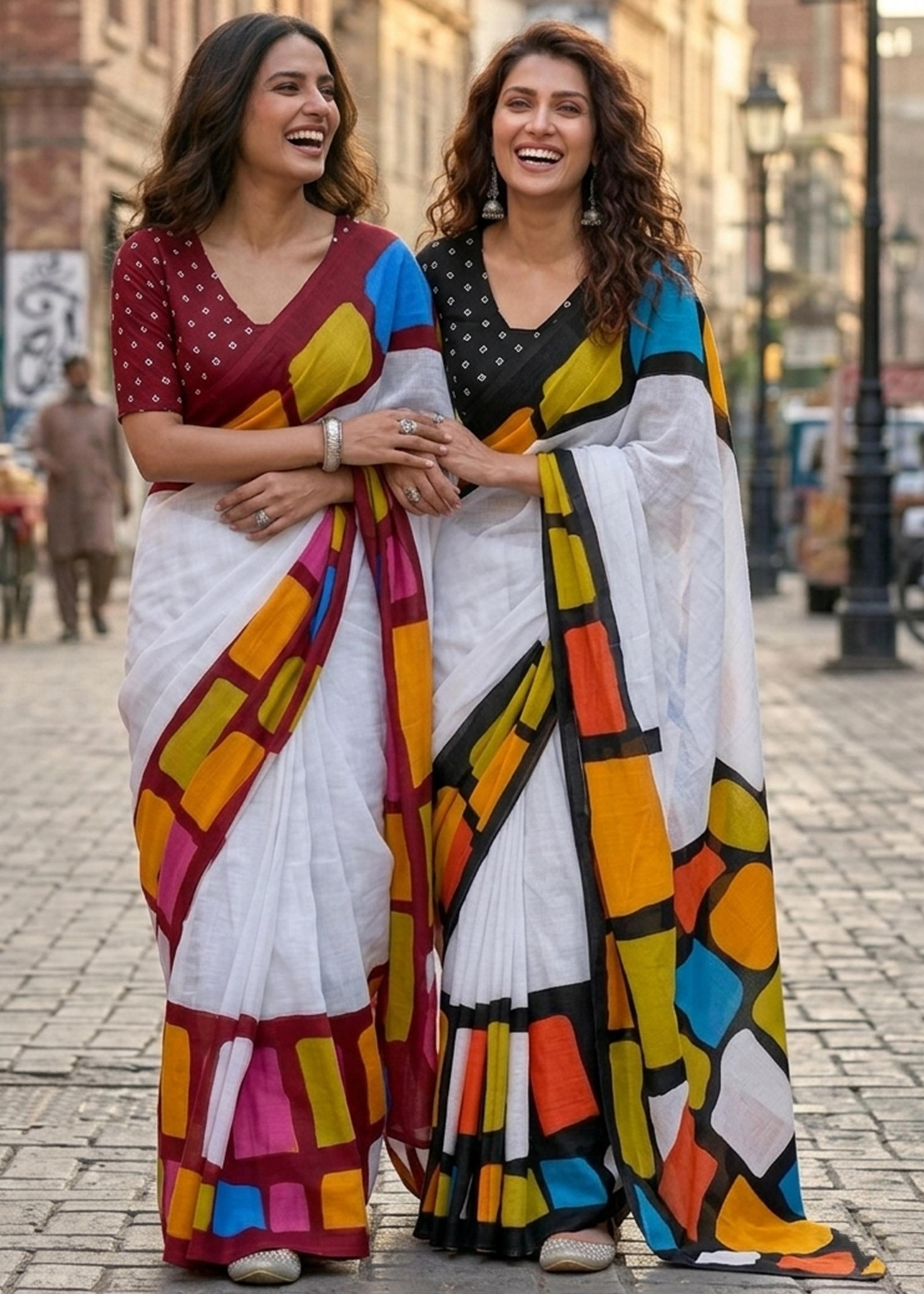 Sm Yami 71 Mal Cotton Printed Saree