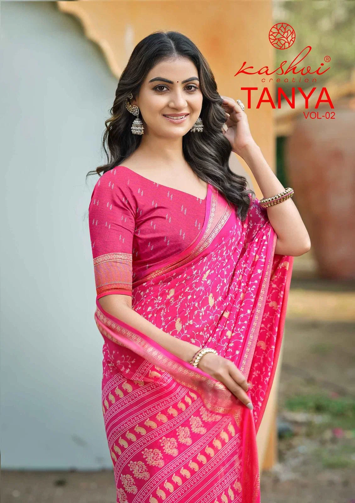 Kashvi Tanya Vol 2 Dull Moss Saree Collection